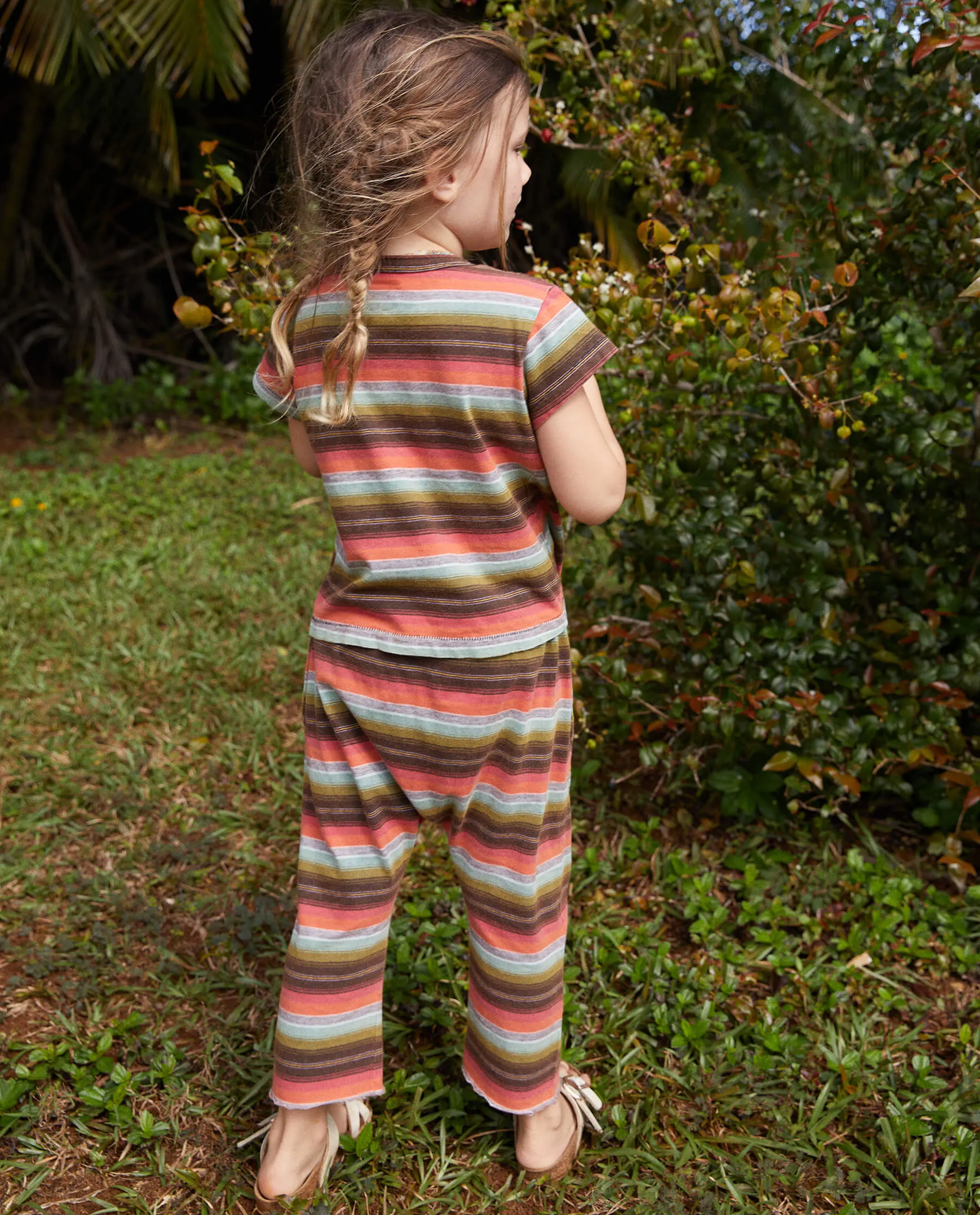 The Little Jersey Crop. -- Army Surf Stripe sold by THE GREAT. product image thumbnail 2