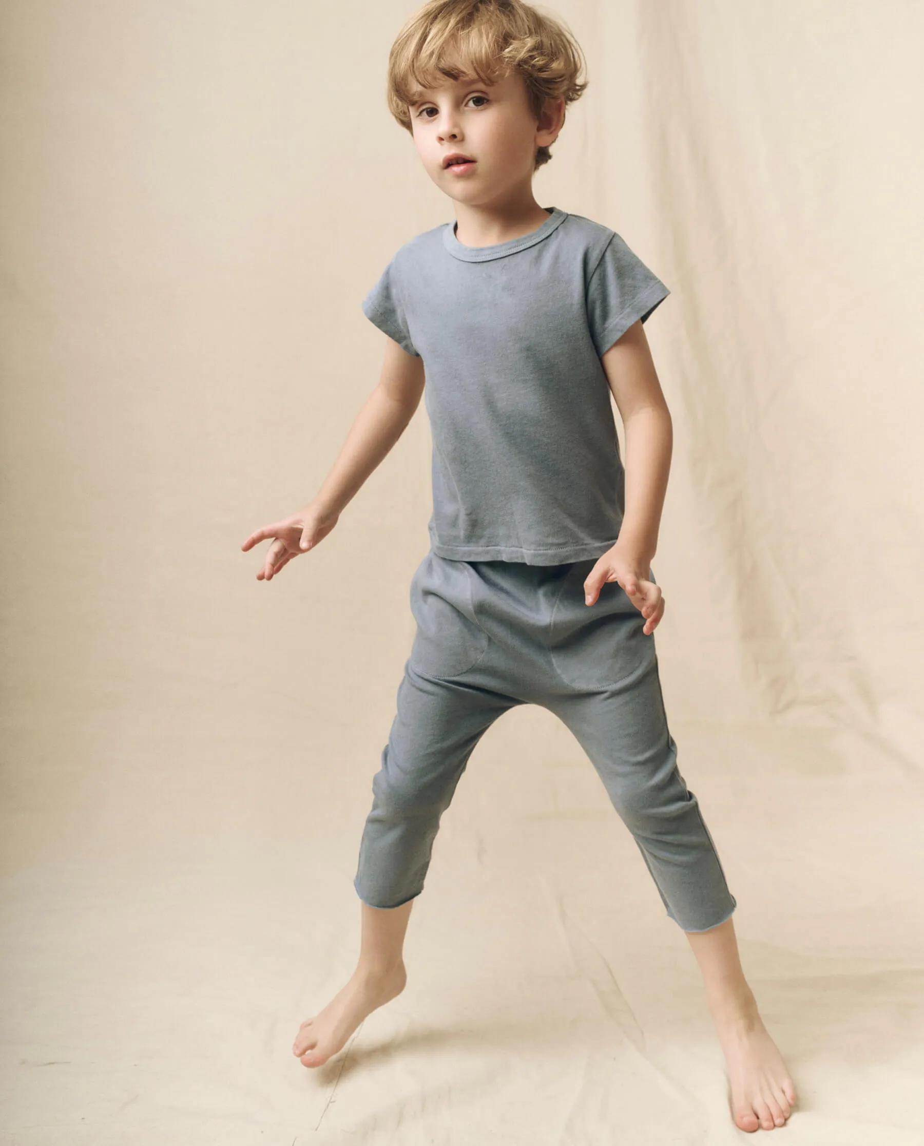 The Little Boxy Crew. Solid -- Vintage Cornflower sold by THE GREAT. product image thumbnail 3