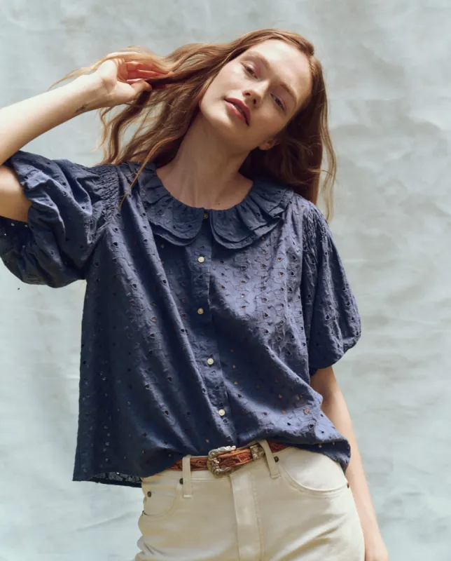 The Artisan Top. -- Riverside Blue sold by THE GREAT.