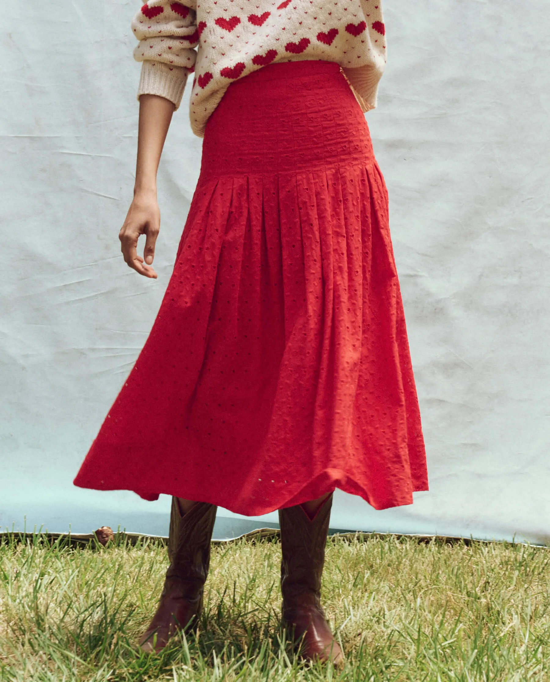 The Rhythm Skirt. -- Red Rose sold by THE GREAT.