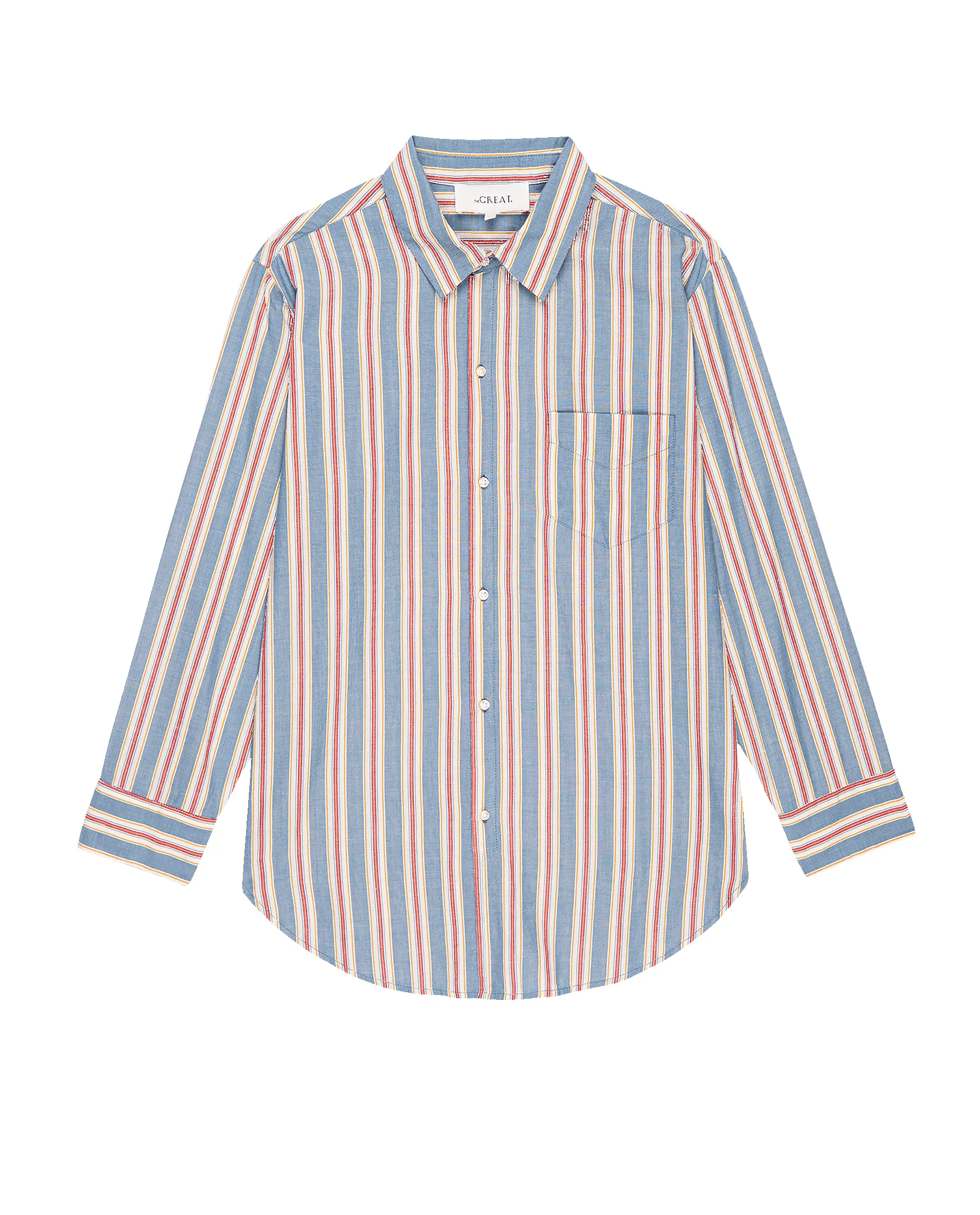 The Post Top. -- Blue Frontier Stripe sold by THE GREAT. product image thumbnail 5