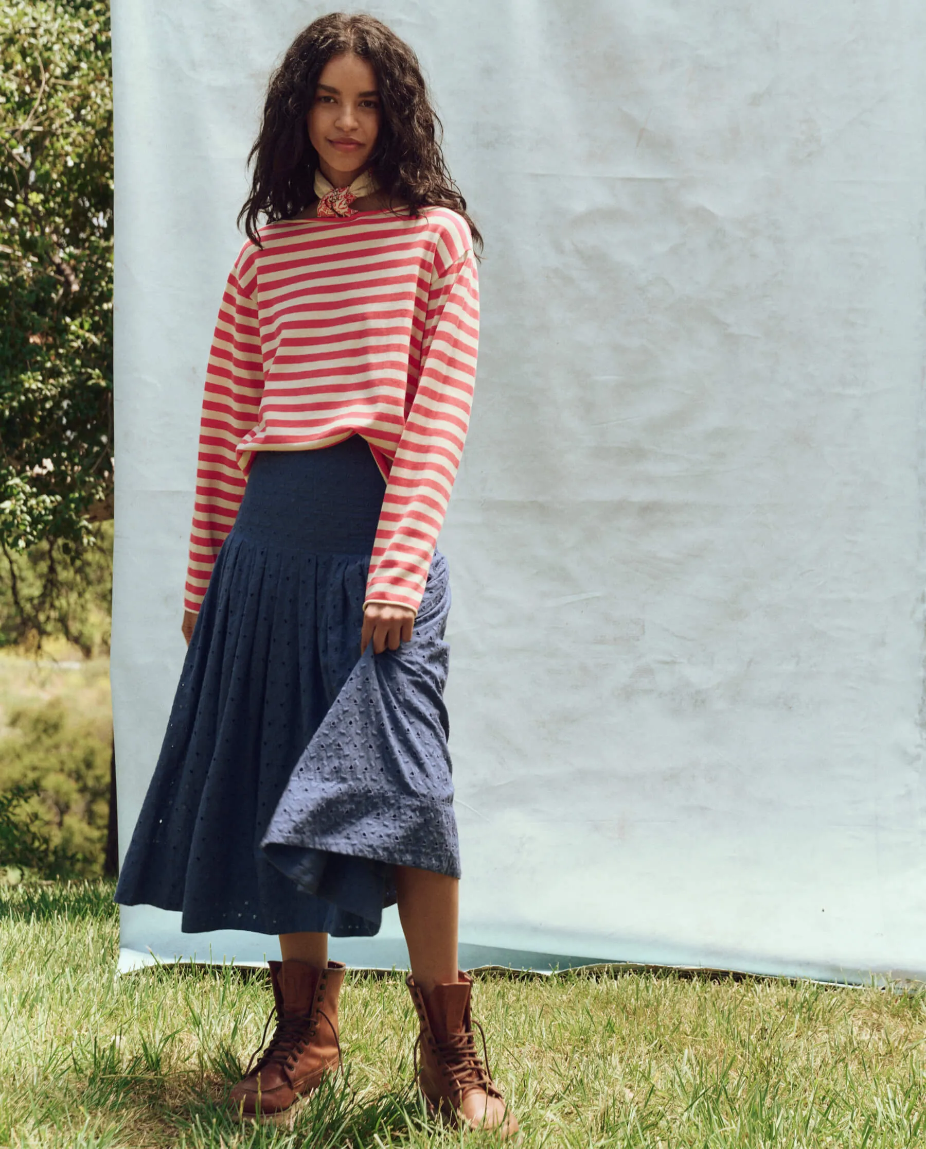 The Sailor Sweater. -- Punch Stripe sold by THE GREAT. product image thumbnail 4