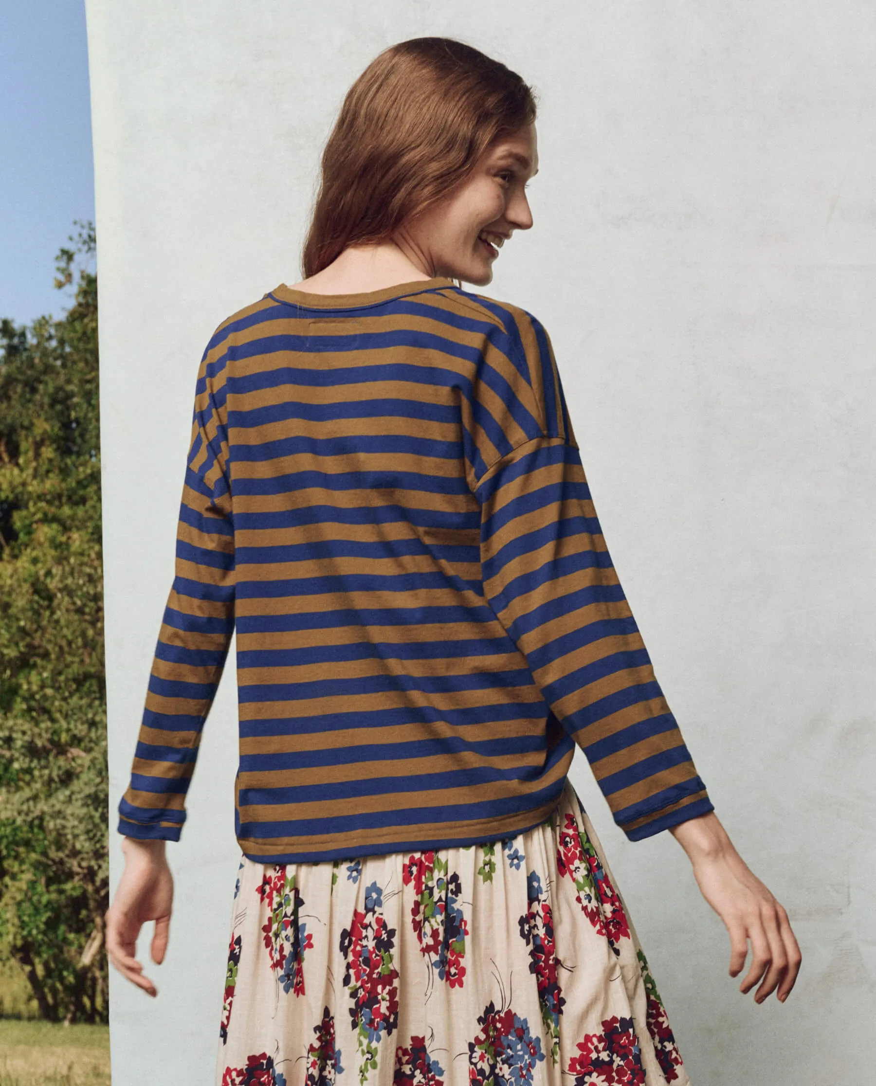 The Shrunken Henley. Stripe -- Capital Stripe sold by THE GREAT. product image thumbnail 2