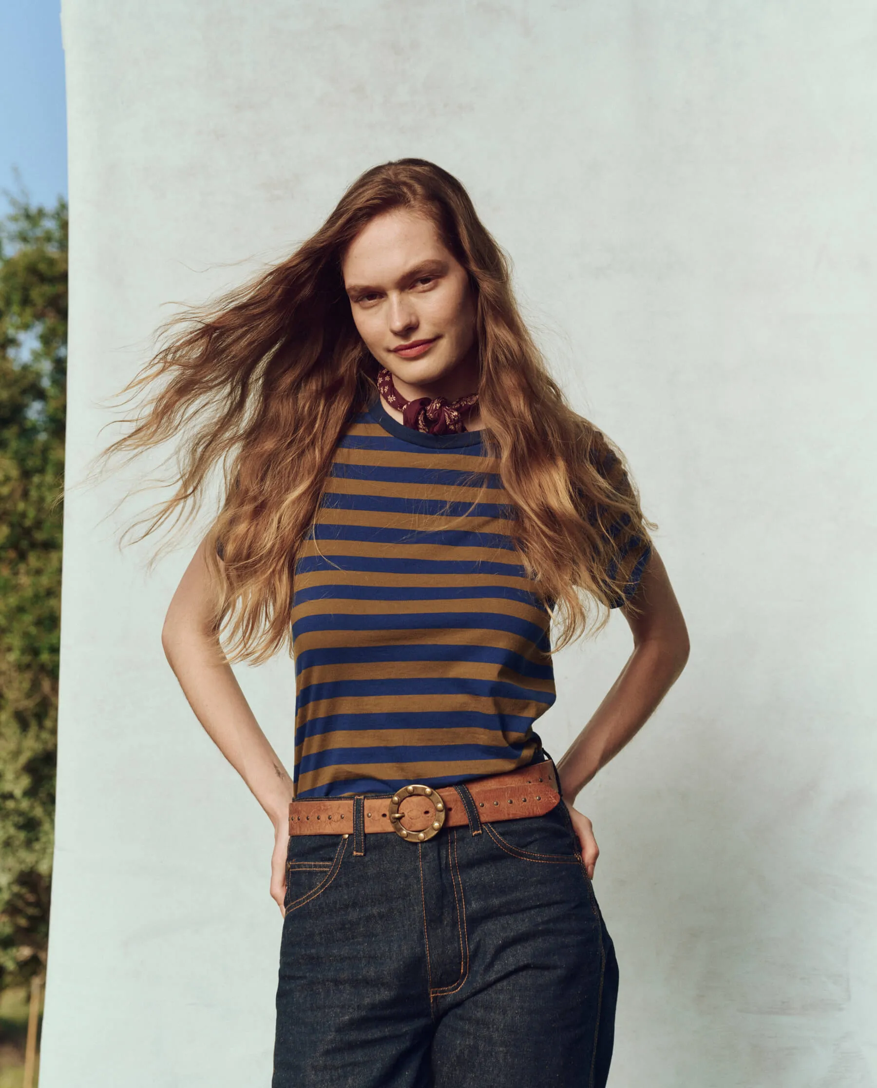 The Little Tee. Novelty -- Capital Stripe sold by THE GREAT.