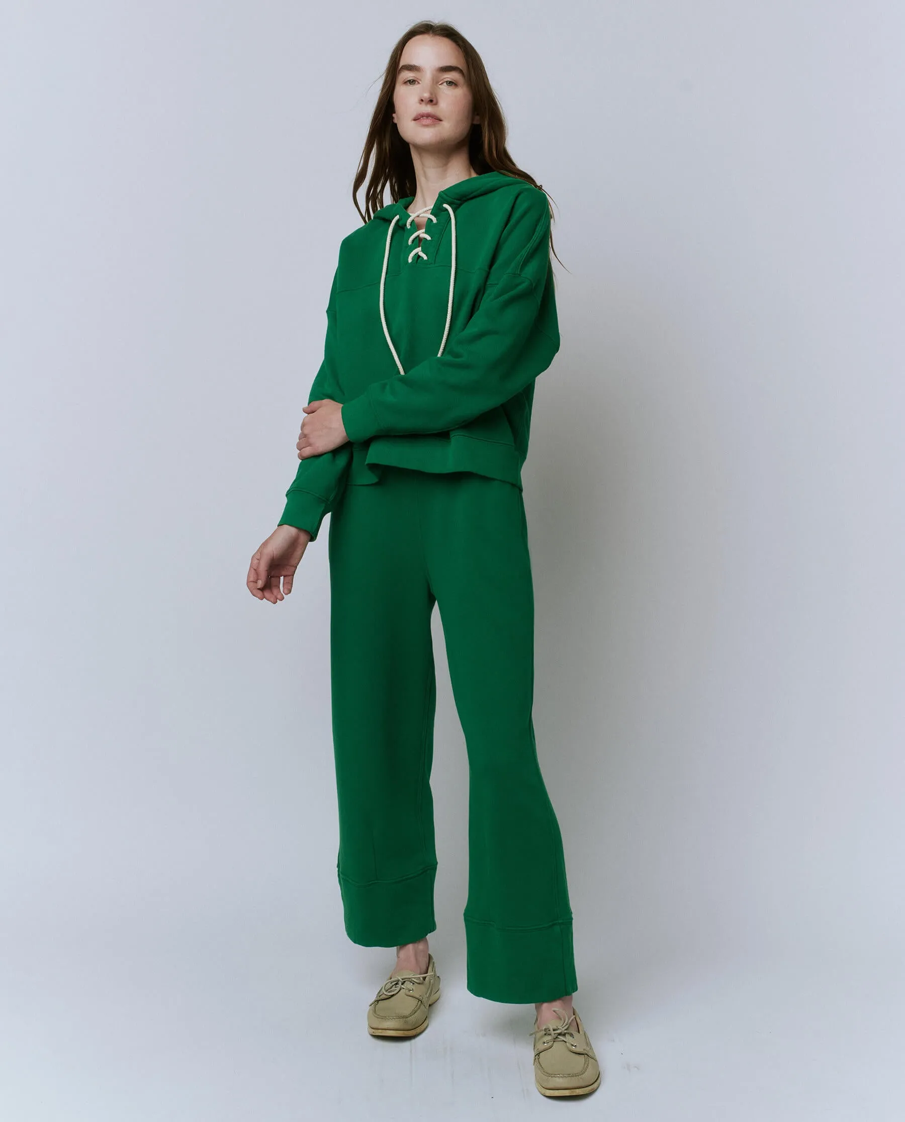 The Lace Up Hoodie. -- Dill sold by THE GREAT. product image thumbnail 4