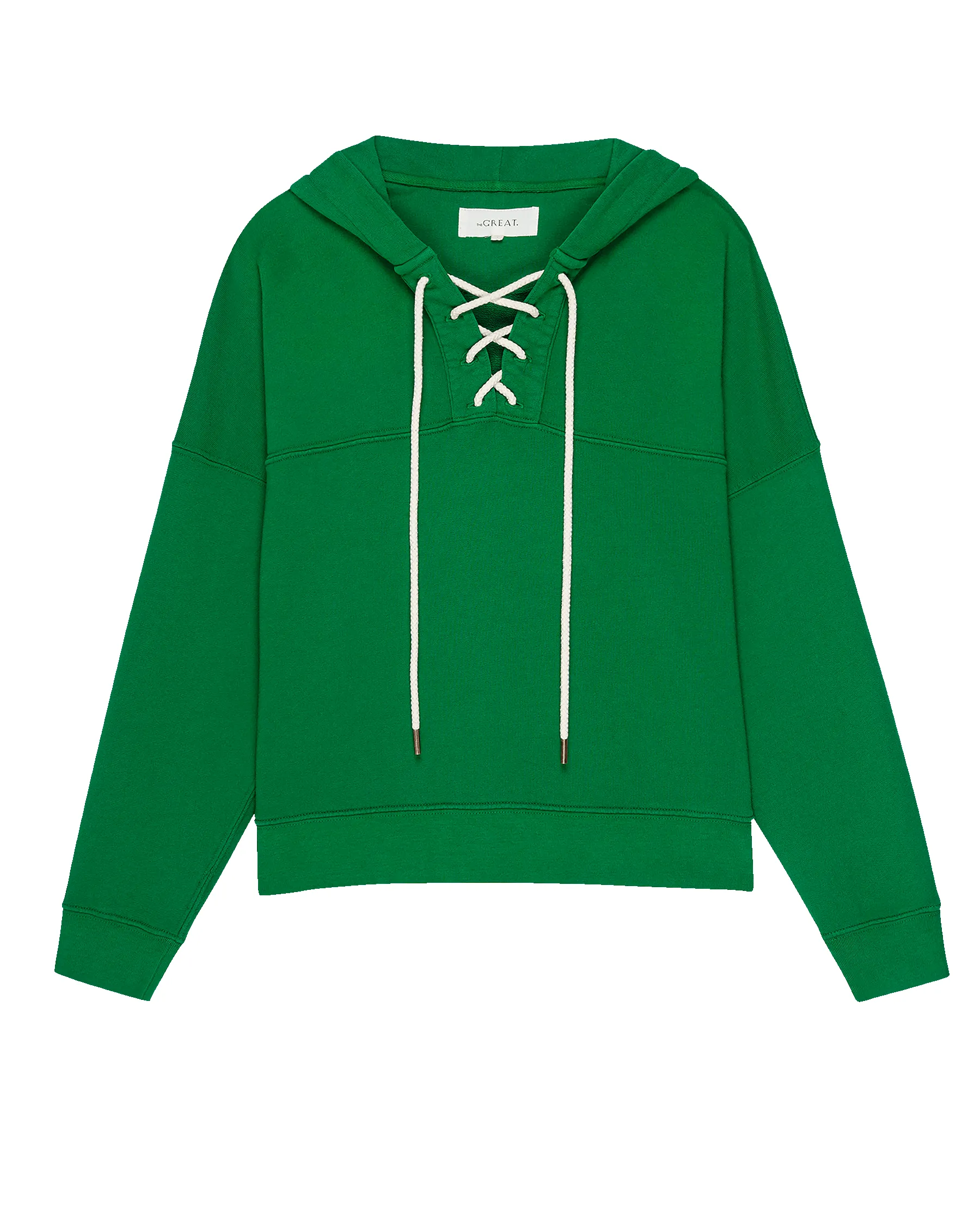 The Lace Up Hoodie. -- Dill sold by THE GREAT. product image thumbnail 5