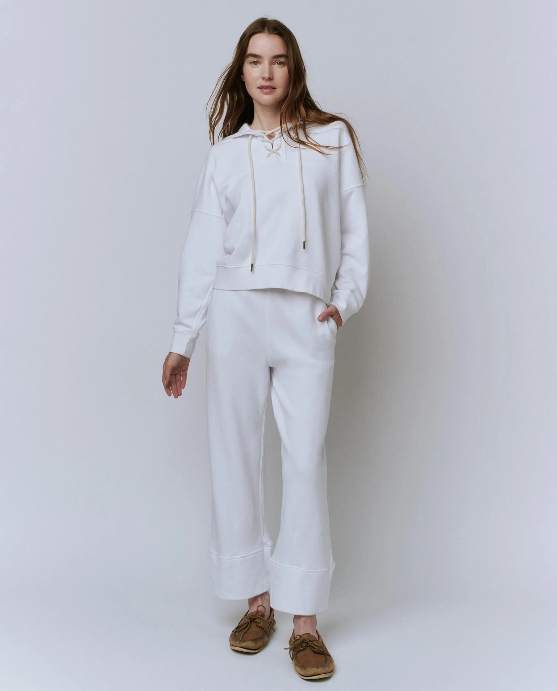 The Win Sweatpant. -- True White sold by THE GREAT.