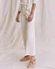 The Wide Leg Cropped Sweatpant. -- Washed White sold by THE GREAT.