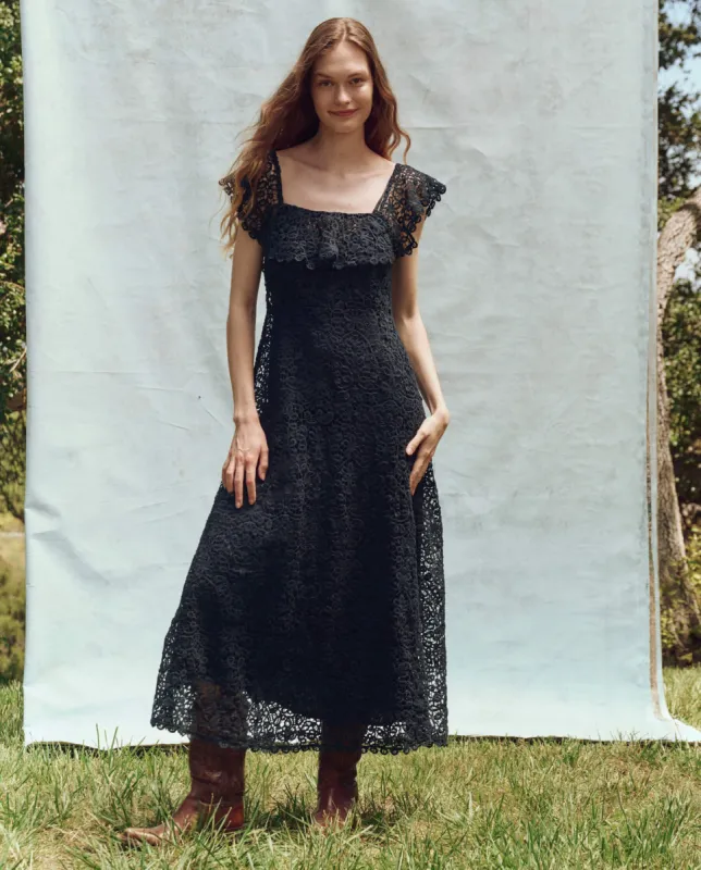 The Balcony Dress. -- Navy sold by THE GREAT.