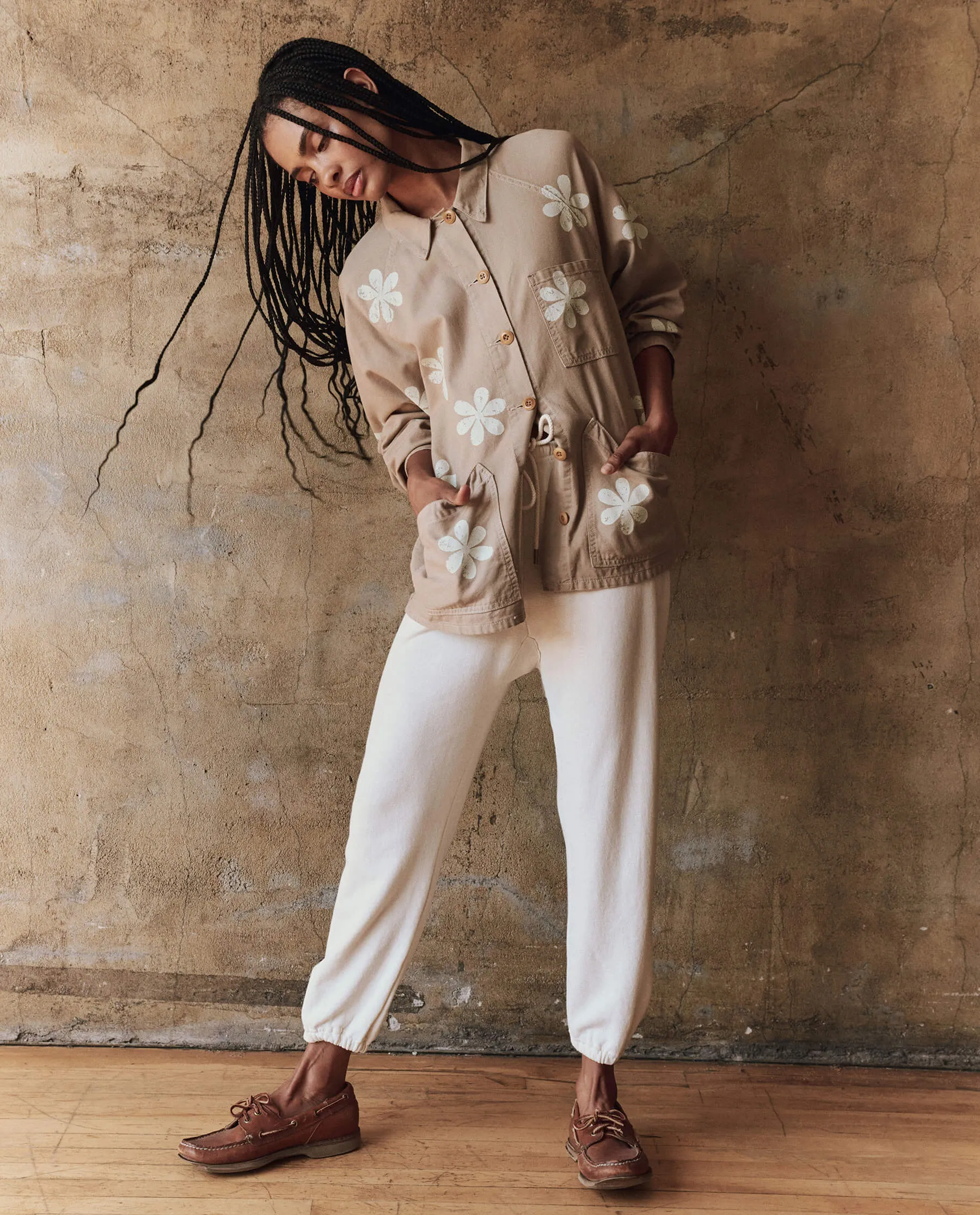 The Commodore Jacket with Daisy Stamp. -- Khaki with Daisy Stamp sold by THE GREAT. product image thumbnail 5