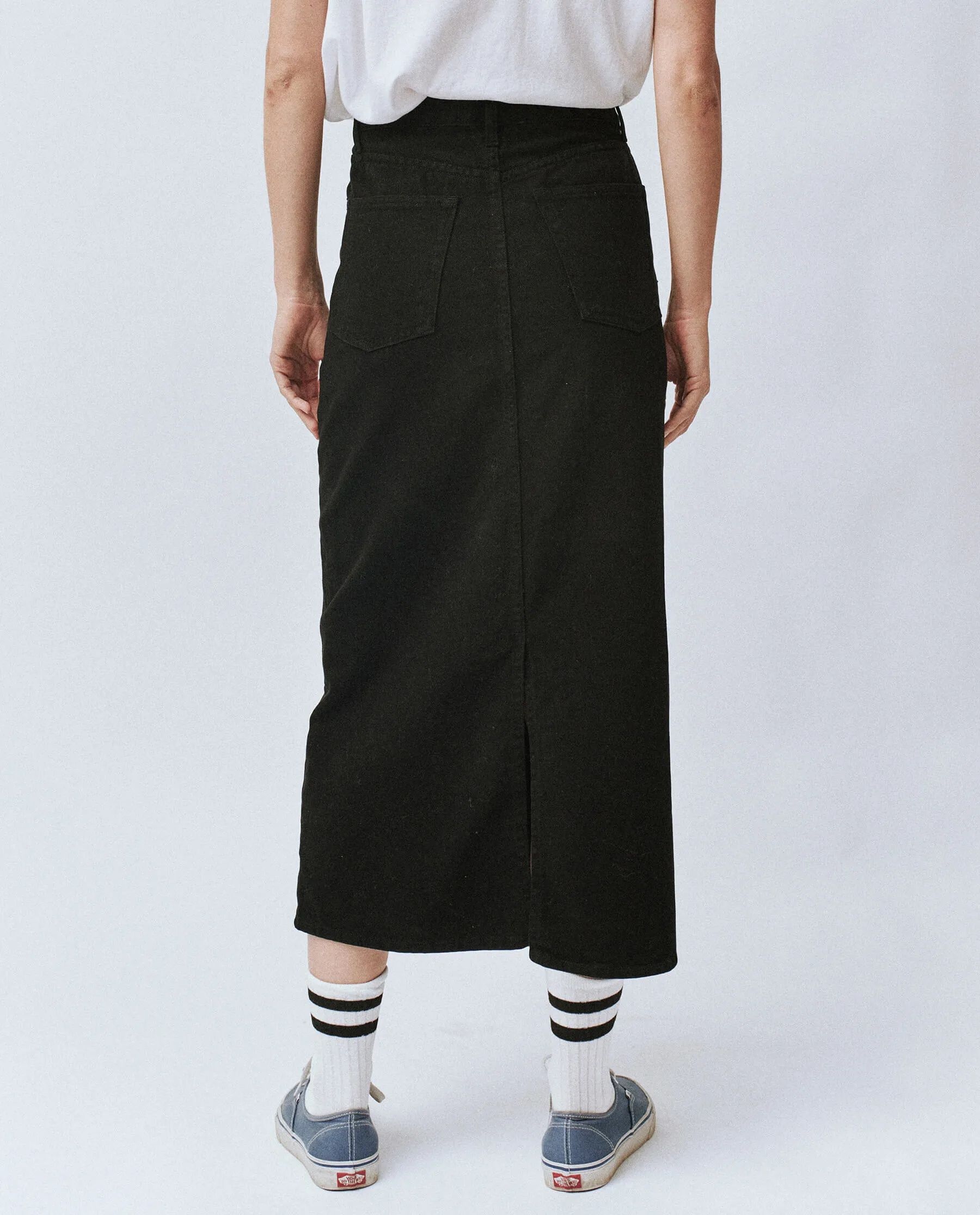 The Column Skirt. -- Black sold by THE GREAT. product image thumbnail 2