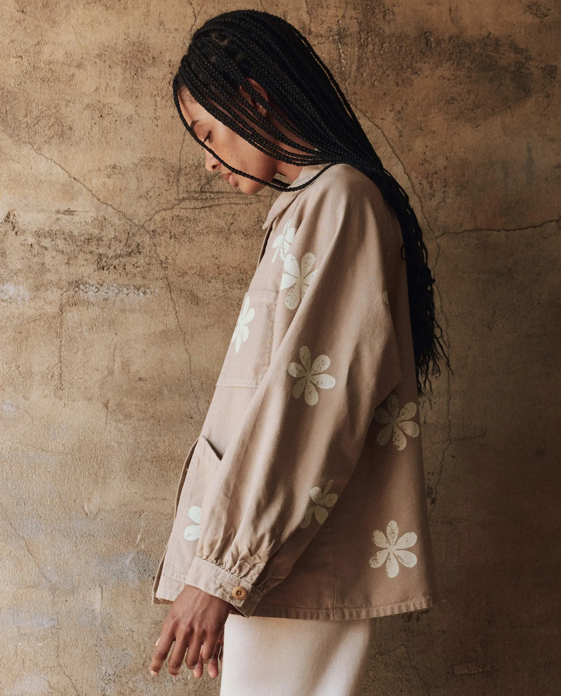 The Commodore Jacket with Daisy Stamp. -- Khaki with Daisy Stamp sold by THE GREAT. product image thumbnail 3