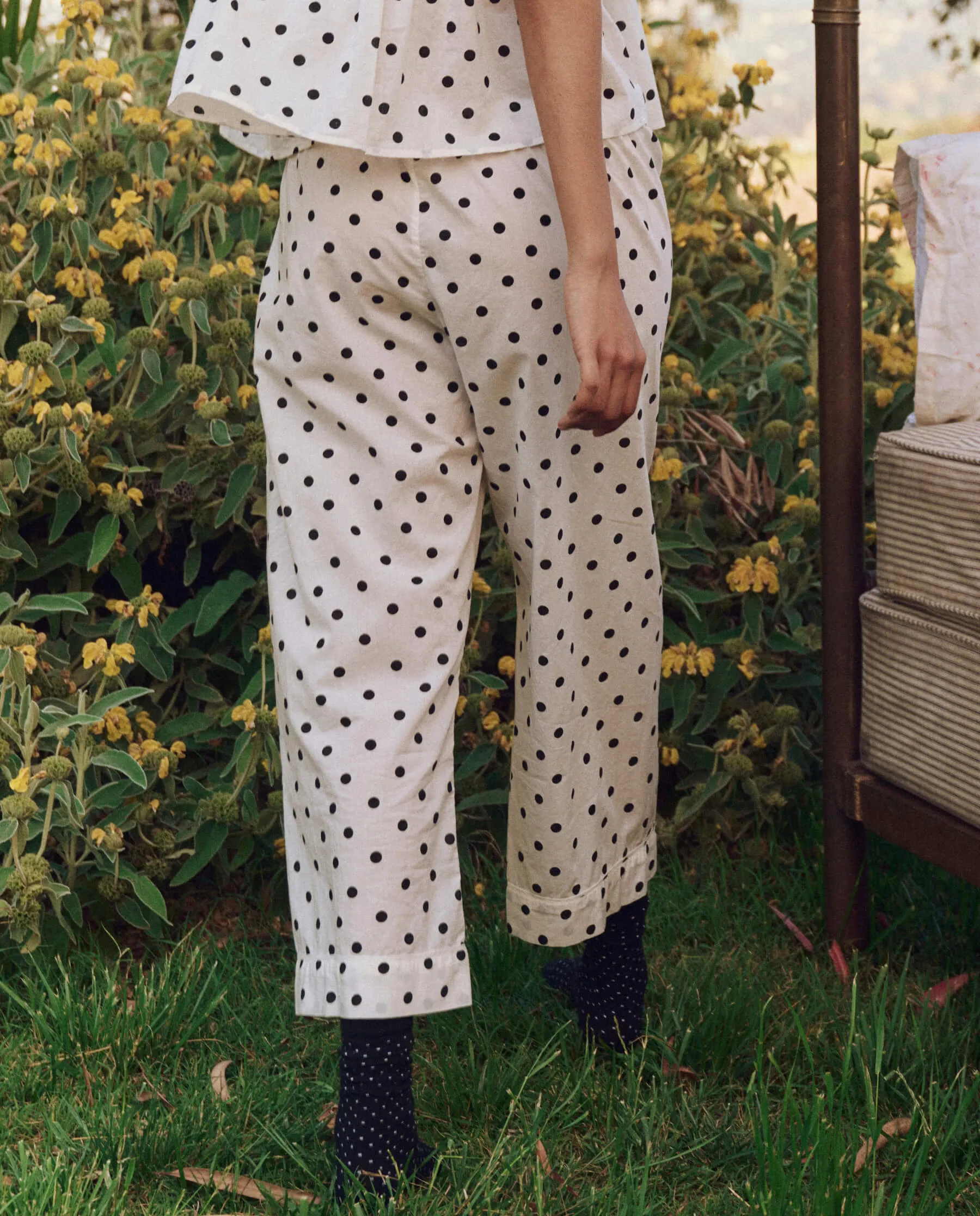 The Easy Sleep Pant. -- Cream Polka Dot sold by THE GREAT. product image thumbnail 2