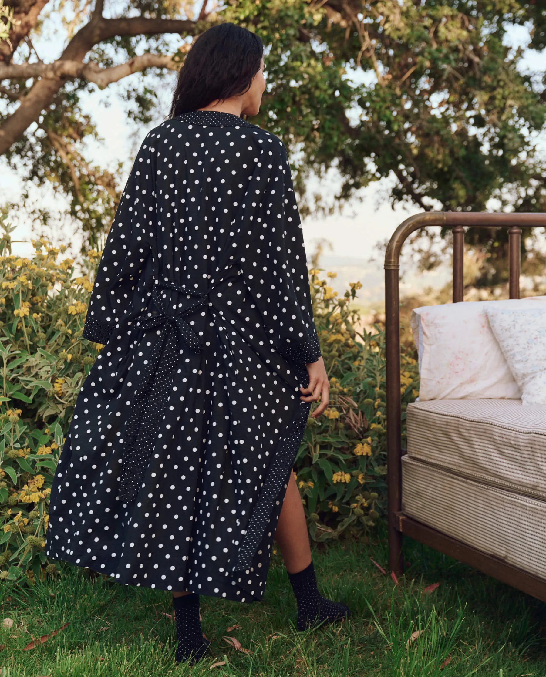 The Robe. -- Black Mixed Polka Dot sold by THE GREAT. product image thumbnail 2