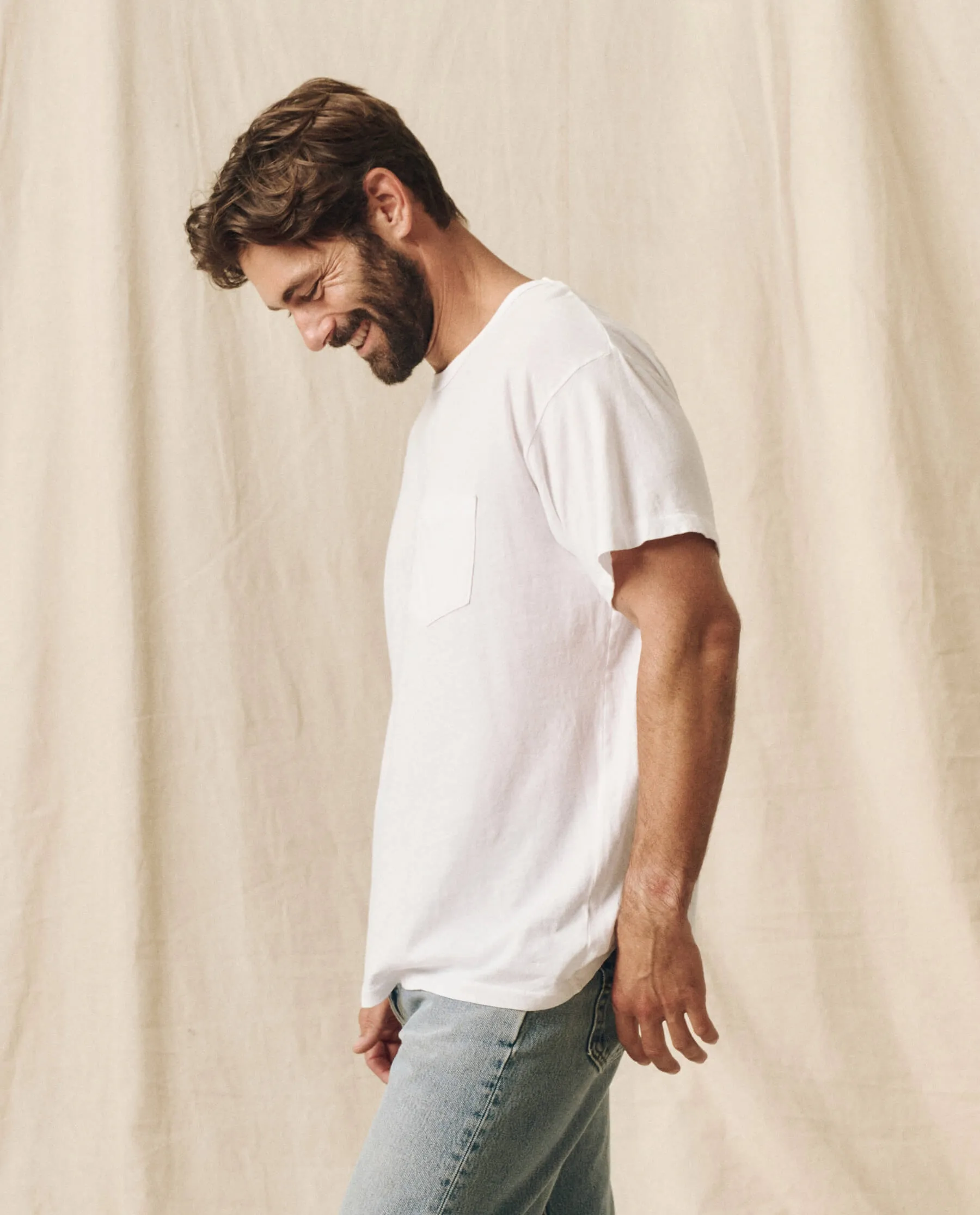 The Men's Pocket Tee. -- True White sold by THE GREAT. product image thumbnail 4