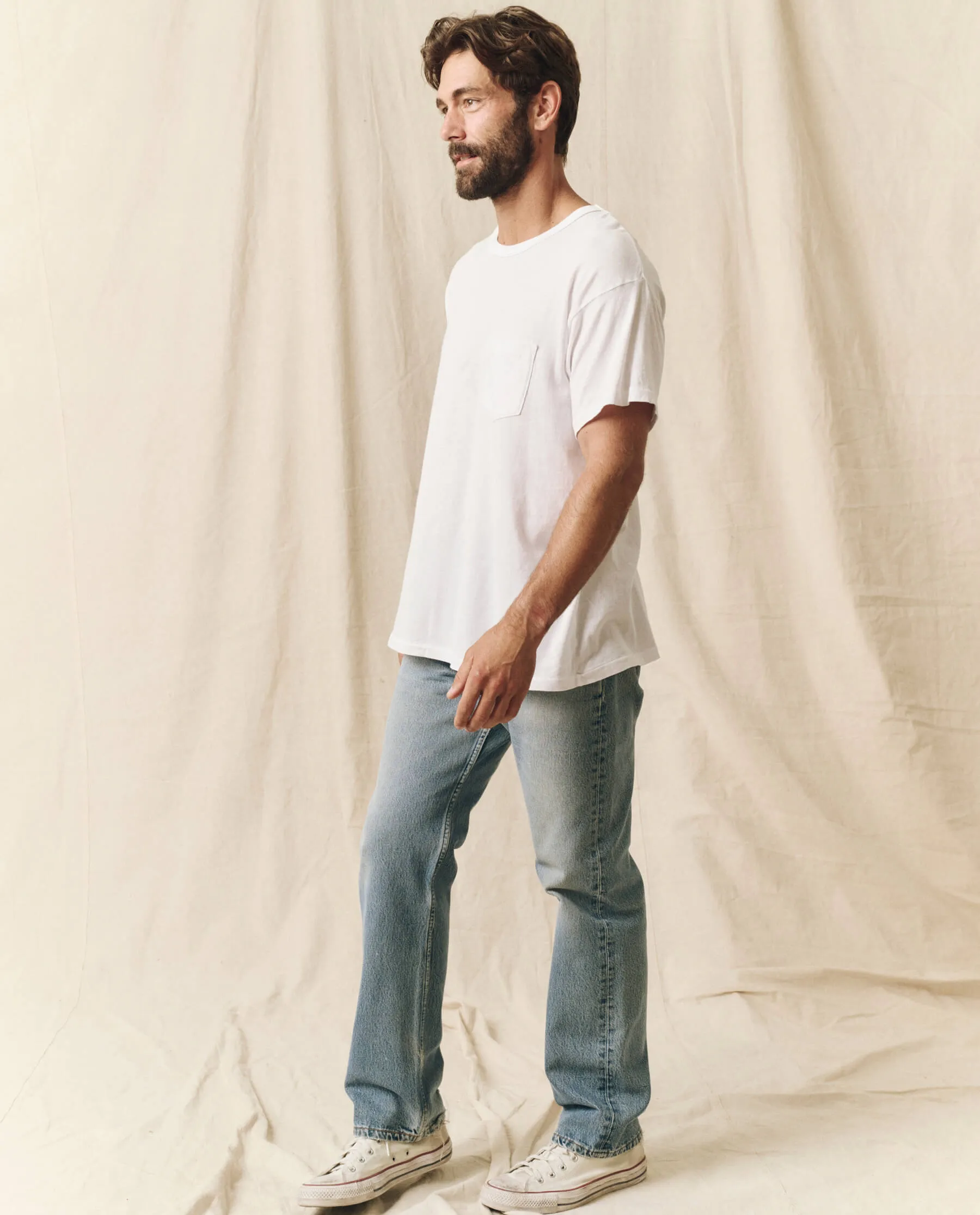The Men's Pocket Tee. -- True White sold by THE GREAT. product image thumbnail 2