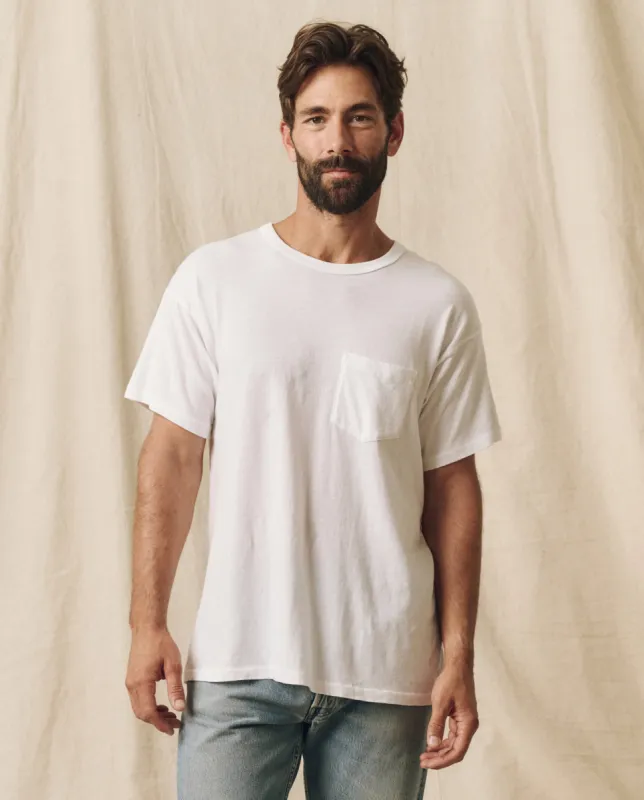 The Men's Pocket Tee. -- True White sold by THE GREAT.