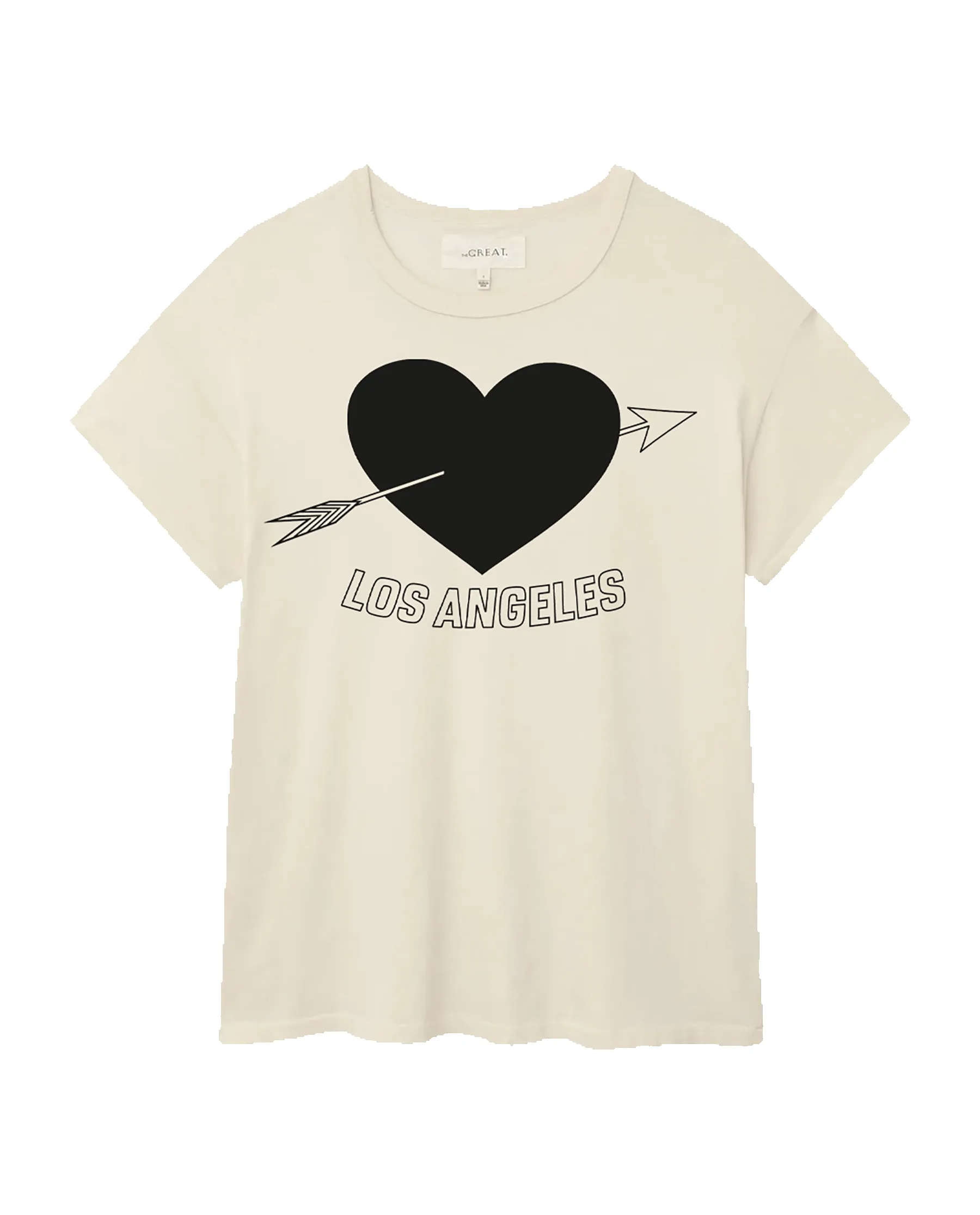 The Boxy Crew. Graphic -- Washed White with Los Angeles Heart Graphic sold by THE GREAT. product image thumbnail 3