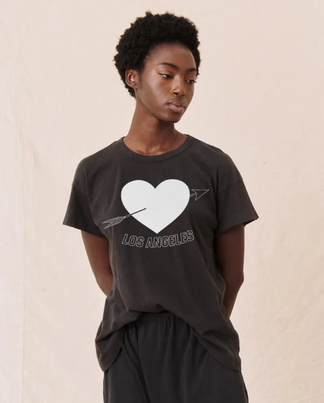 The Boxy Crew. Graphic -- Almost Black with Los Angeles Heart Graphic sold by THE GREAT.