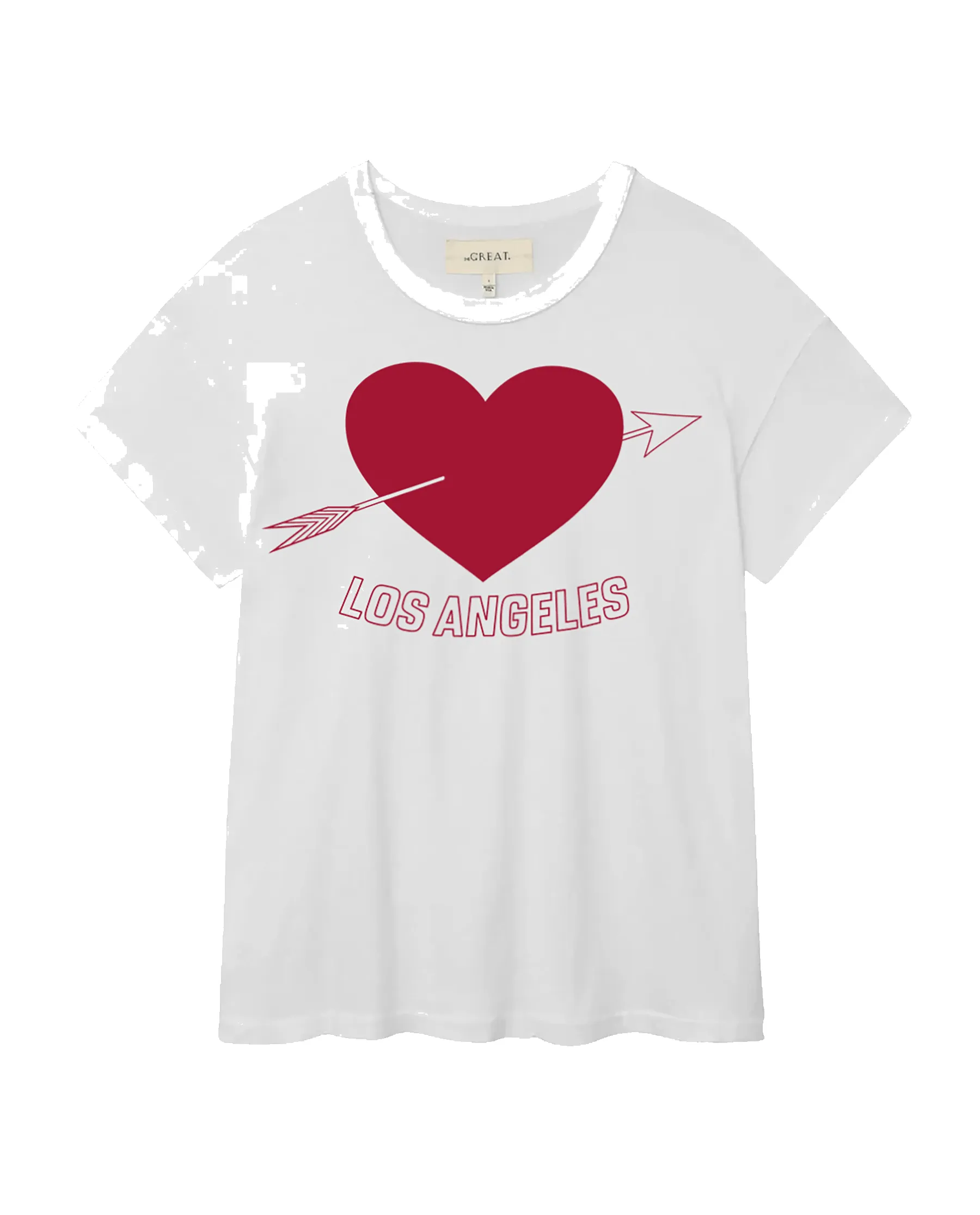 The Boxy Crew. Graphic -- True White with Los Angeles Heart Graphic sold by THE GREAT. product image thumbnail 3