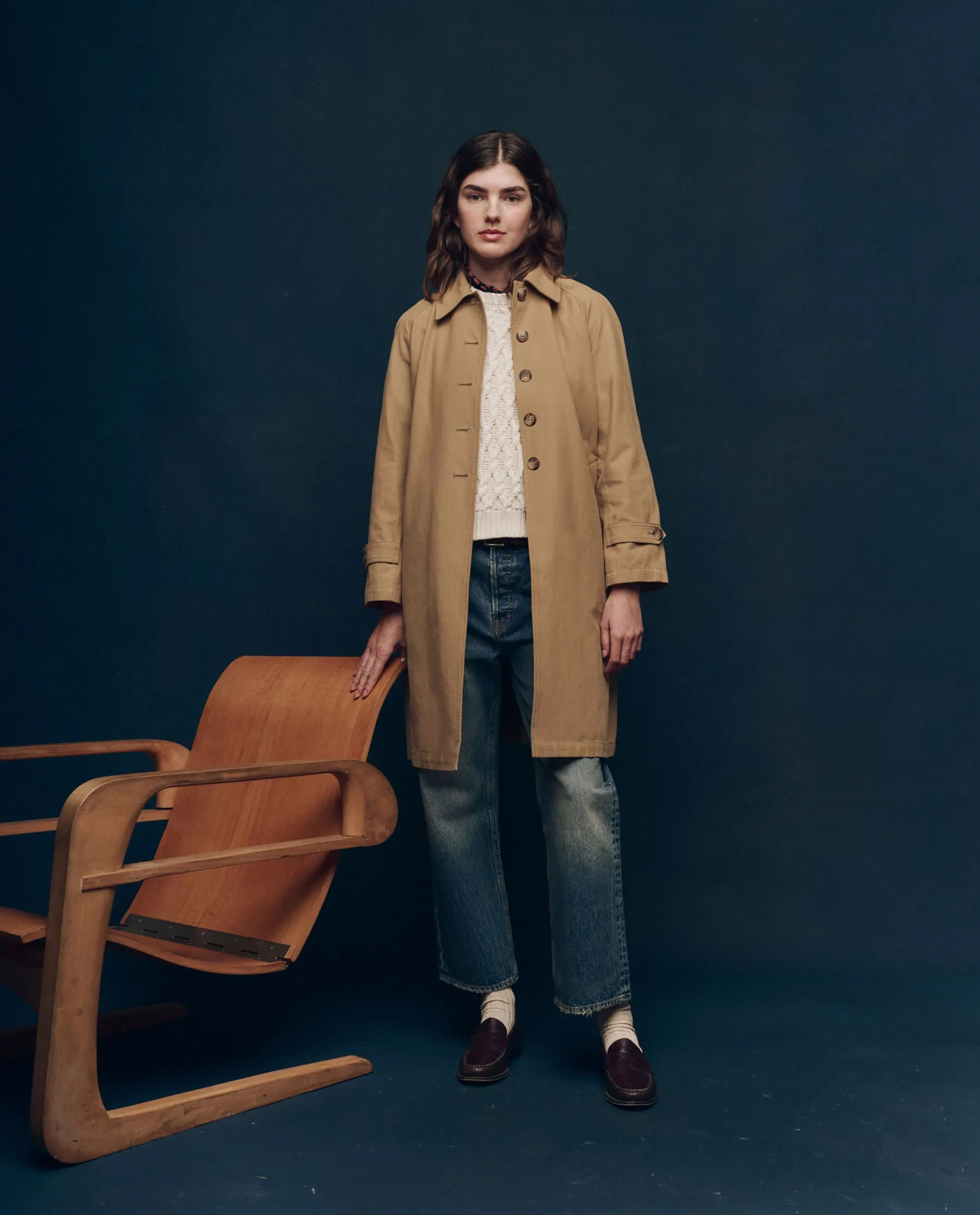 The Trench Coat. -- Khaki sold by THE GREAT. product image thumbnail 5