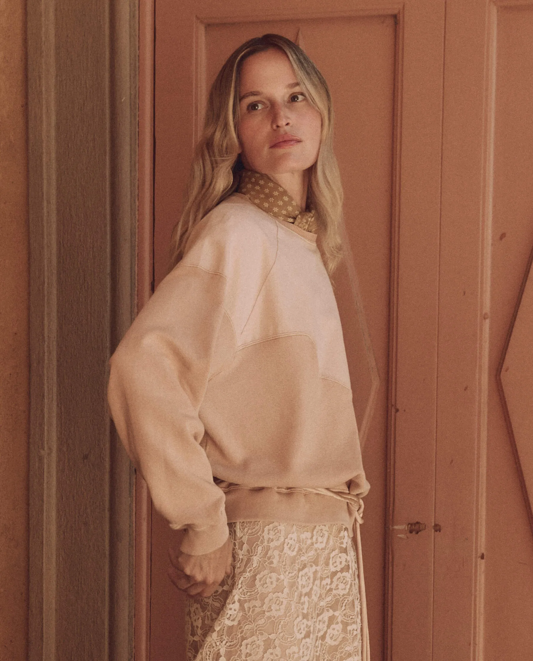 The Western Slouch Sweatshirt. -- Dusty Pink sold by THE GREAT. product image thumbnail 3