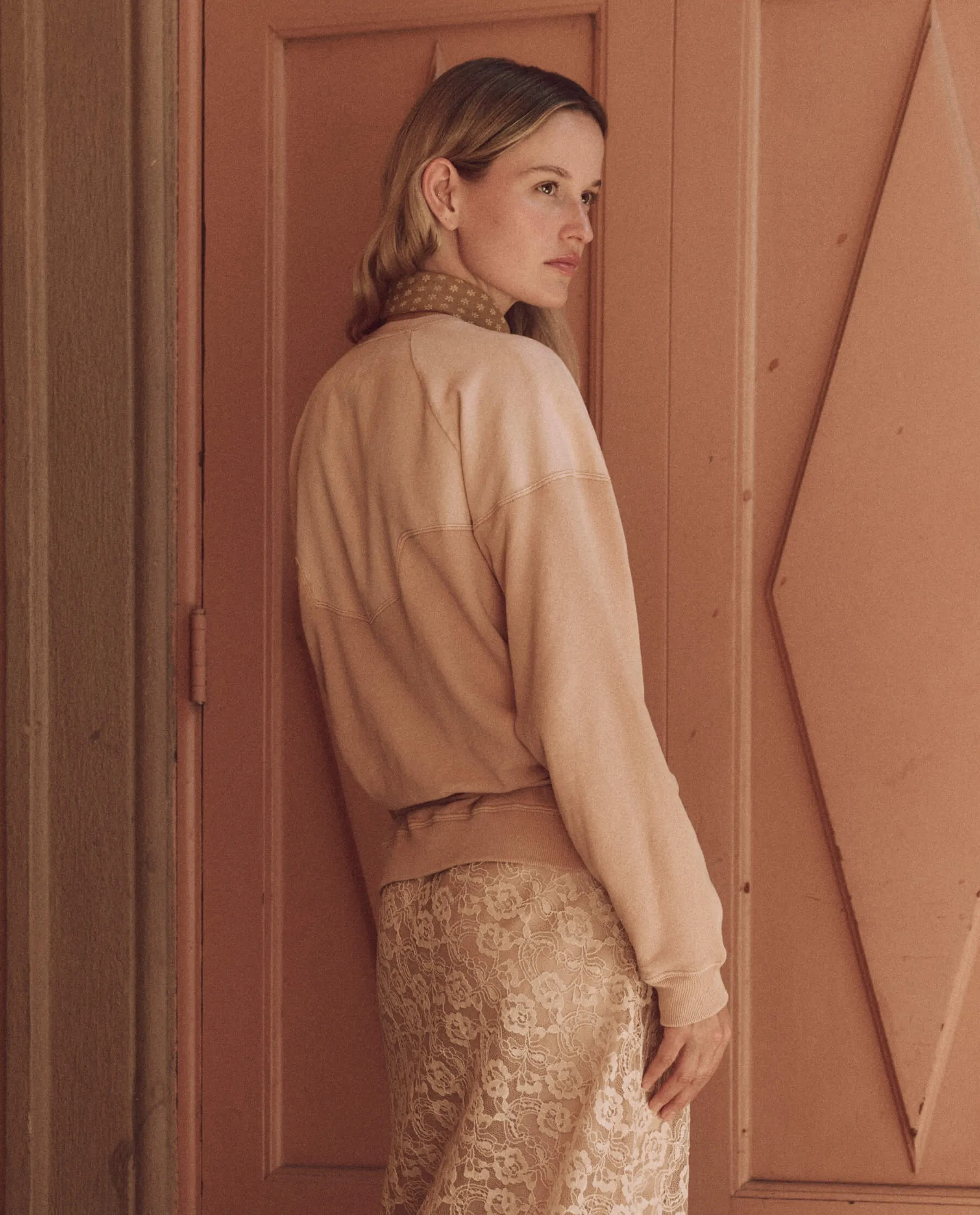 The Western Slouch Sweatshirt. -- Dusty Pink sold by THE GREAT. product image thumbnail 2