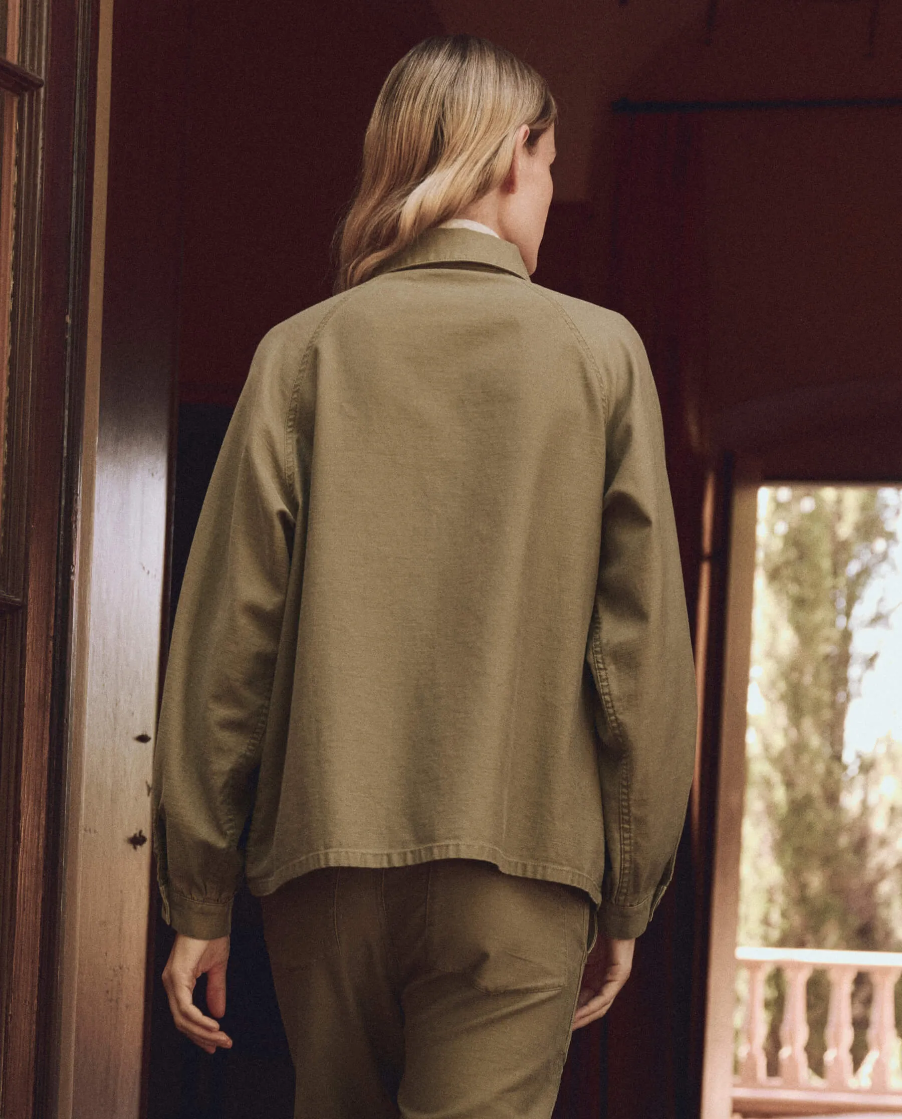 The Floral Applique Commodore Jacket. -- Tonal Army sold by THE GREAT. product image thumbnail 2