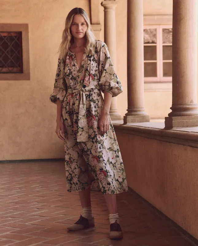 The Pampas Dress. -- Vintage Rose Print sold by THE GREAT.