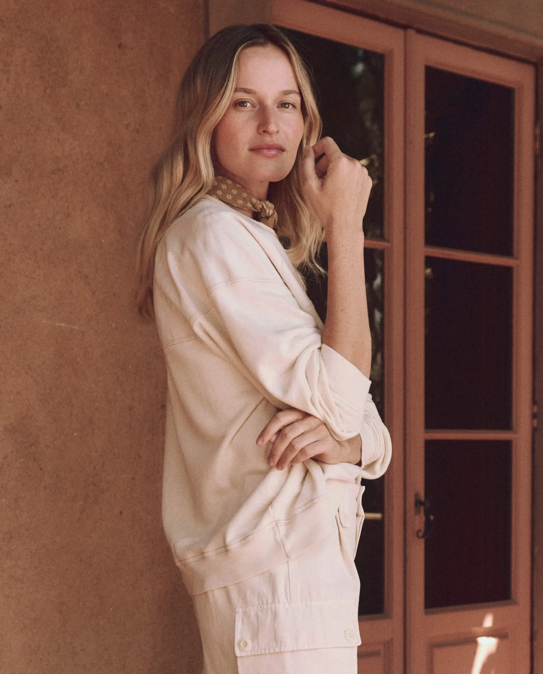 The Western Slouch Sweatshirt. -- Washed White sold by THE GREAT. product image thumbnail 3