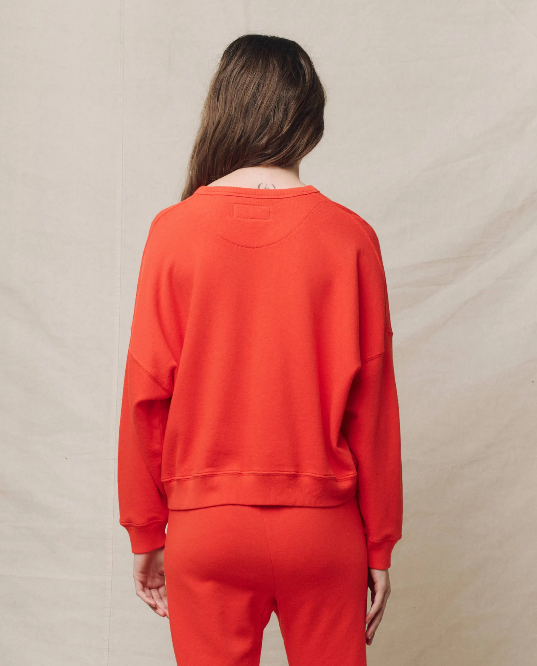 The Teammate Sweatshirt. Solid -- Tart sold by THE GREAT. product image thumbnail 2