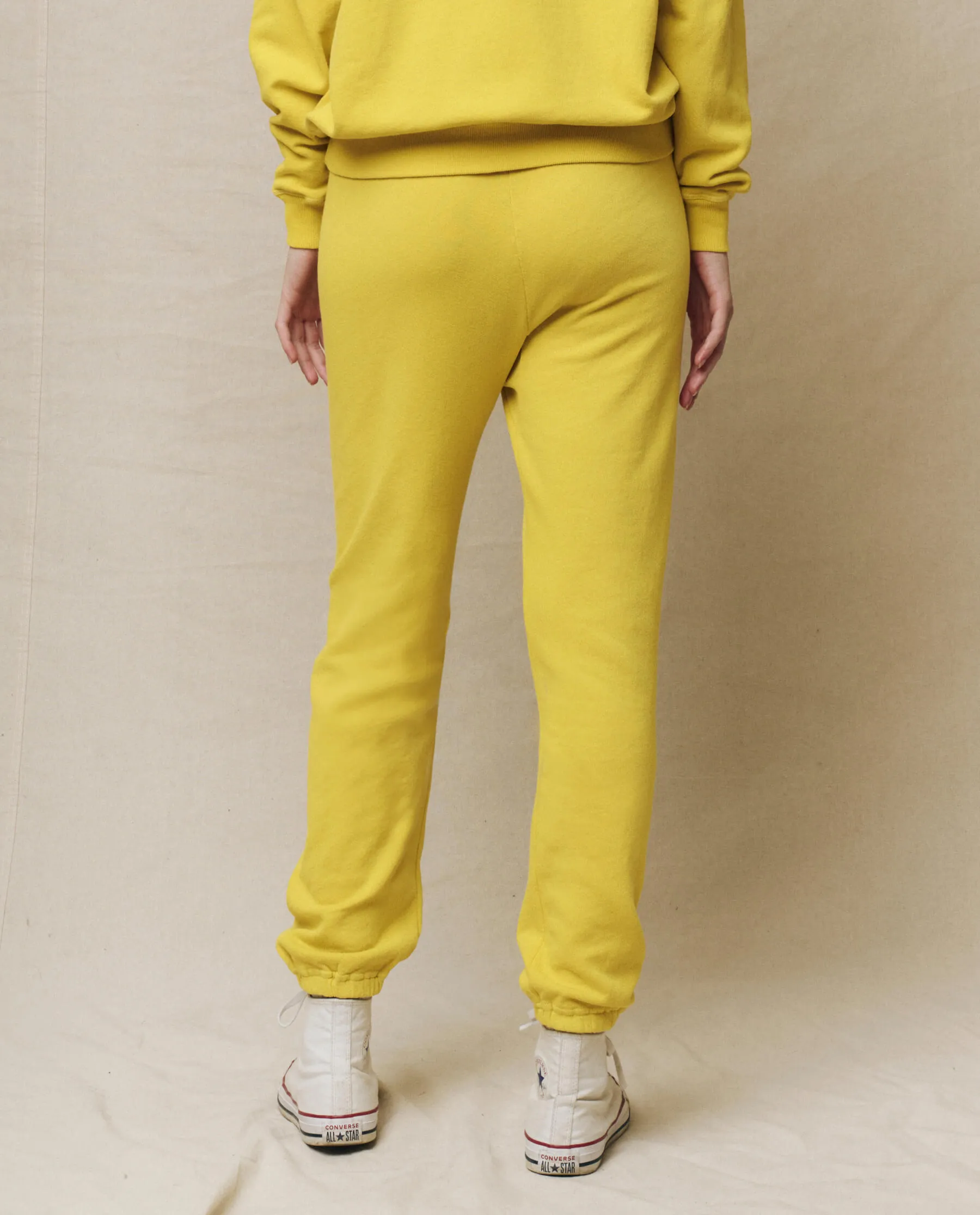 The Stadium Sweatpant. Solid -- Daffodil sold by THE GREAT. product image thumbnail 2