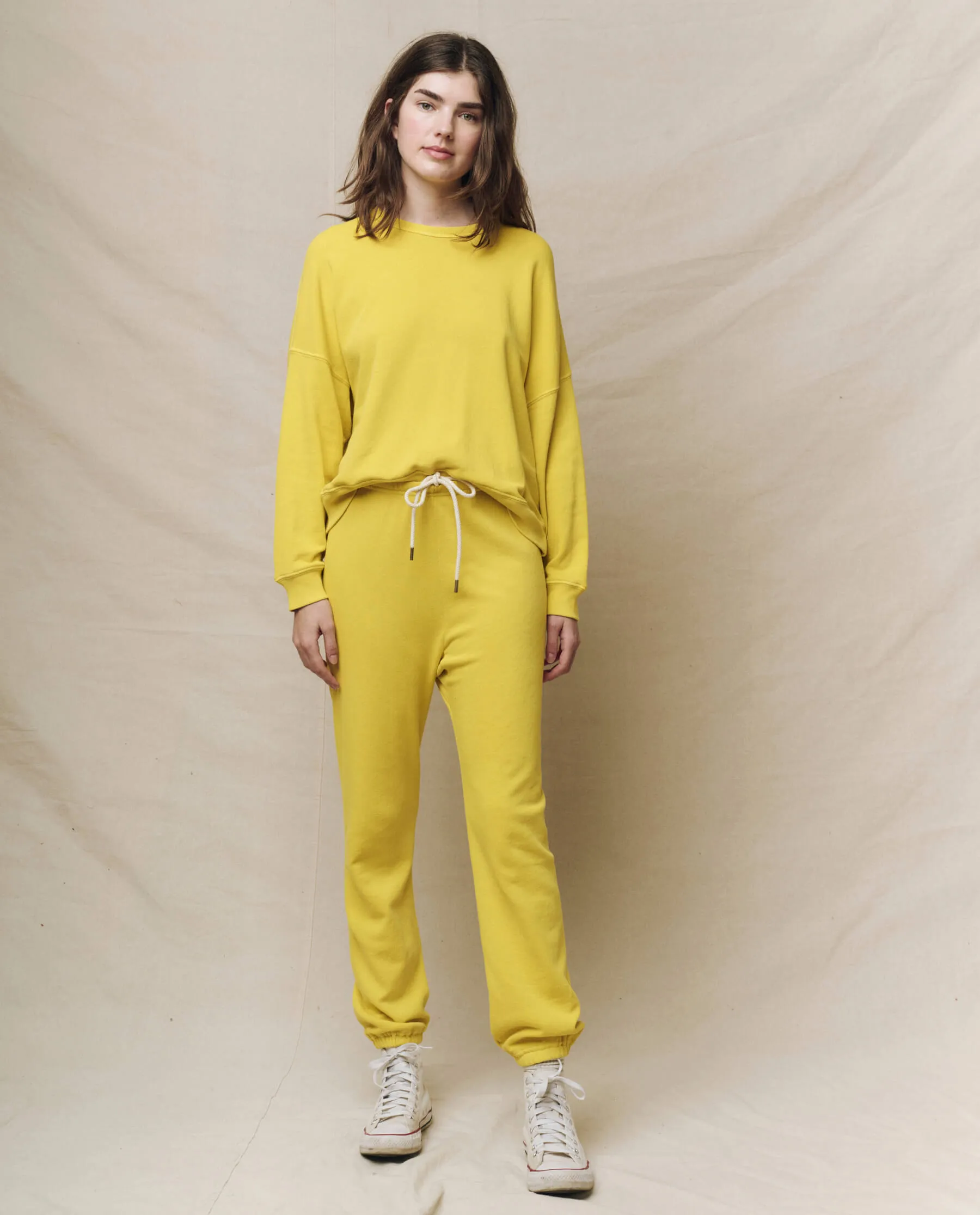 The Stadium Sweatpant. Solid -- Daffodil sold by THE GREAT. product image thumbnail 5