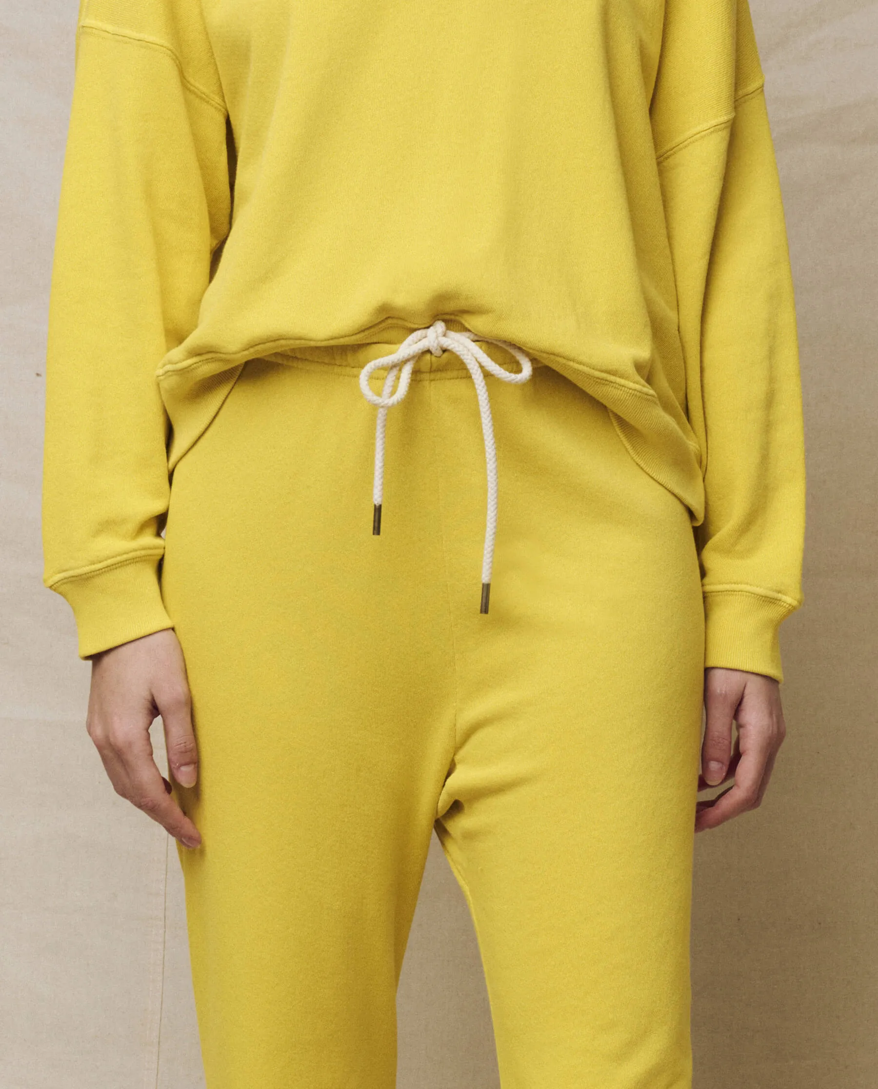 The Stadium Sweatpant. Solid -- Daffodil sold by THE GREAT. product image thumbnail 4