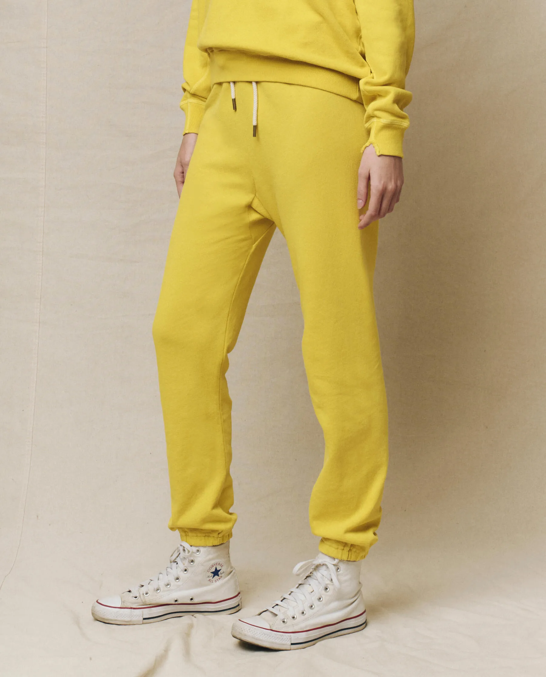 The Stadium Sweatpant. Solid -- Daffodil sold by THE GREAT. product image thumbnail 3