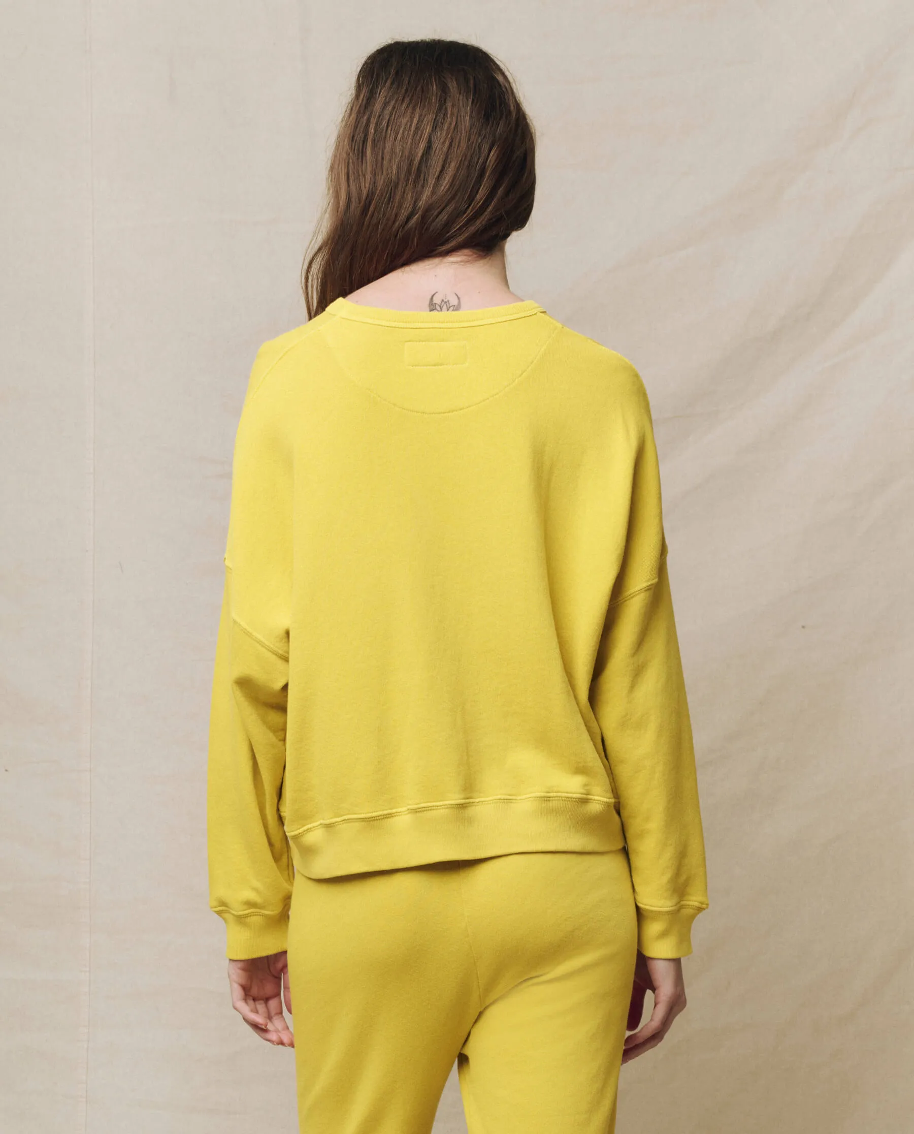 The Teammate Sweatshirt. Solid -- Daffodil sold by THE GREAT. product image thumbnail 2