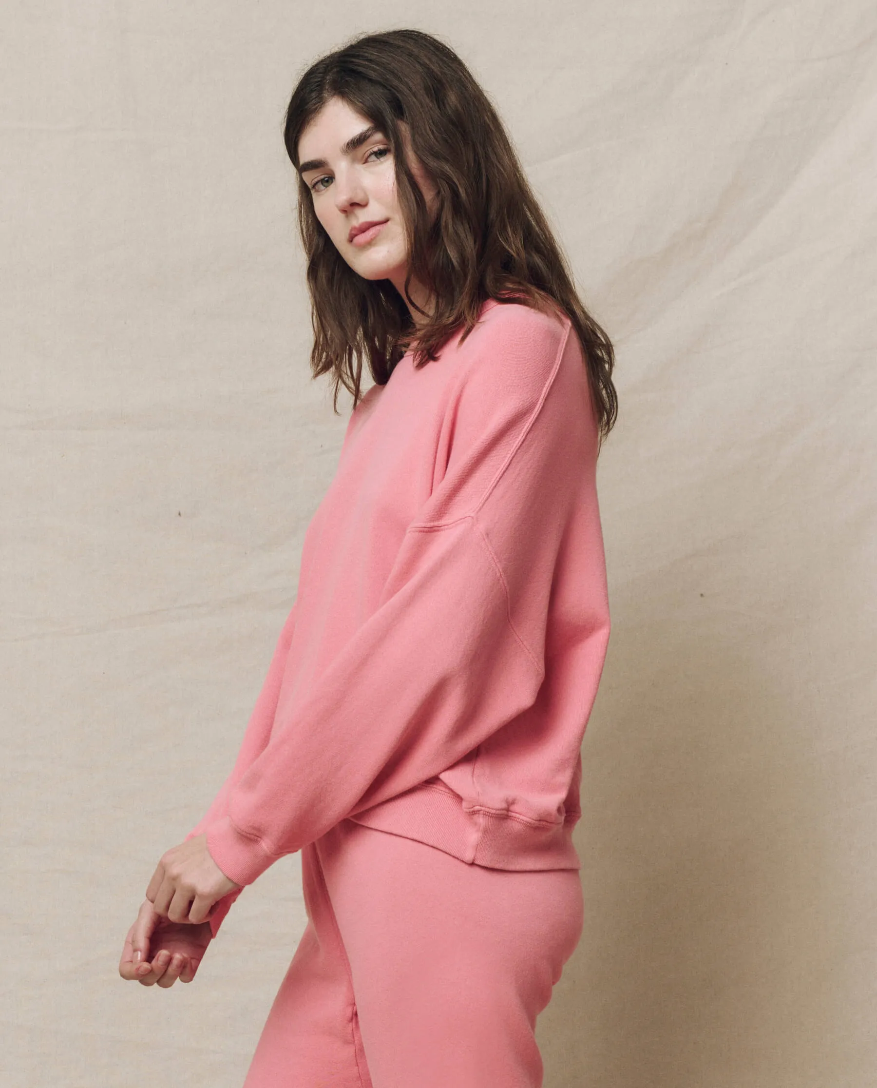 The Teammate Sweatshirt. Solid -- Confetti sold by THE GREAT. product image thumbnail 3