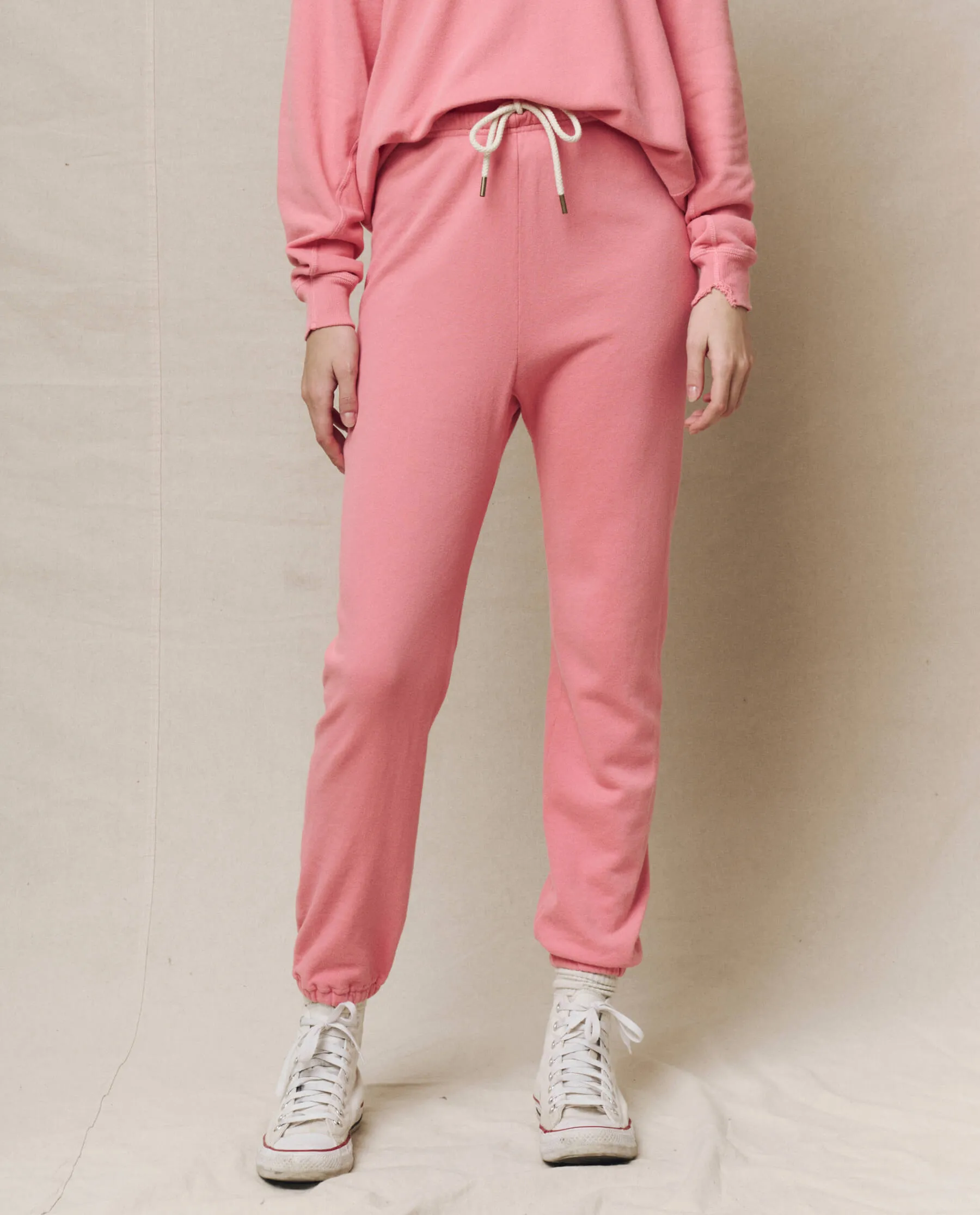 The Stadium Sweatpant. Solid -- Confetti sold by THE GREAT.