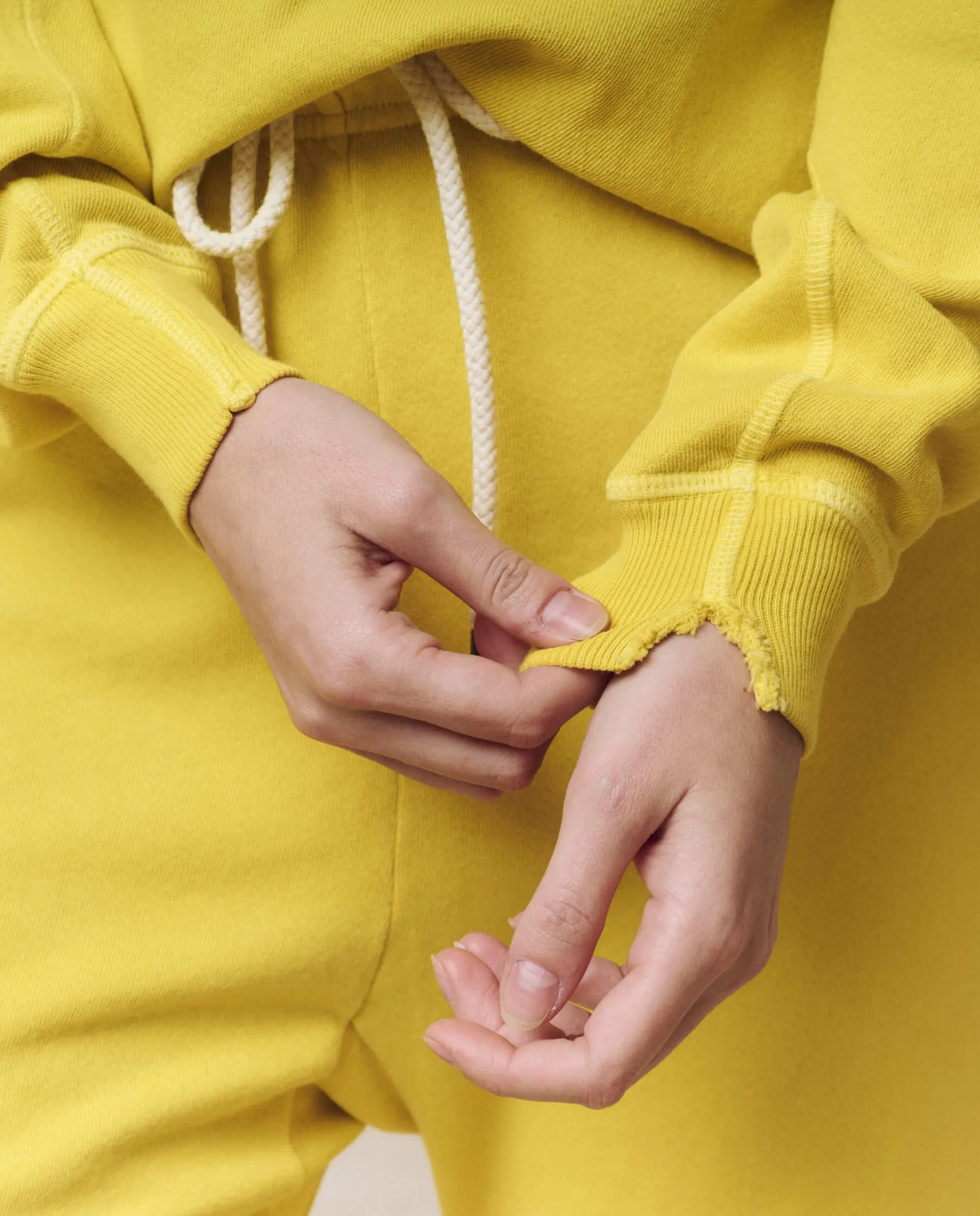 The College Sweatshirt. Solid -- Daffodil sold by THE GREAT. product image thumbnail 3