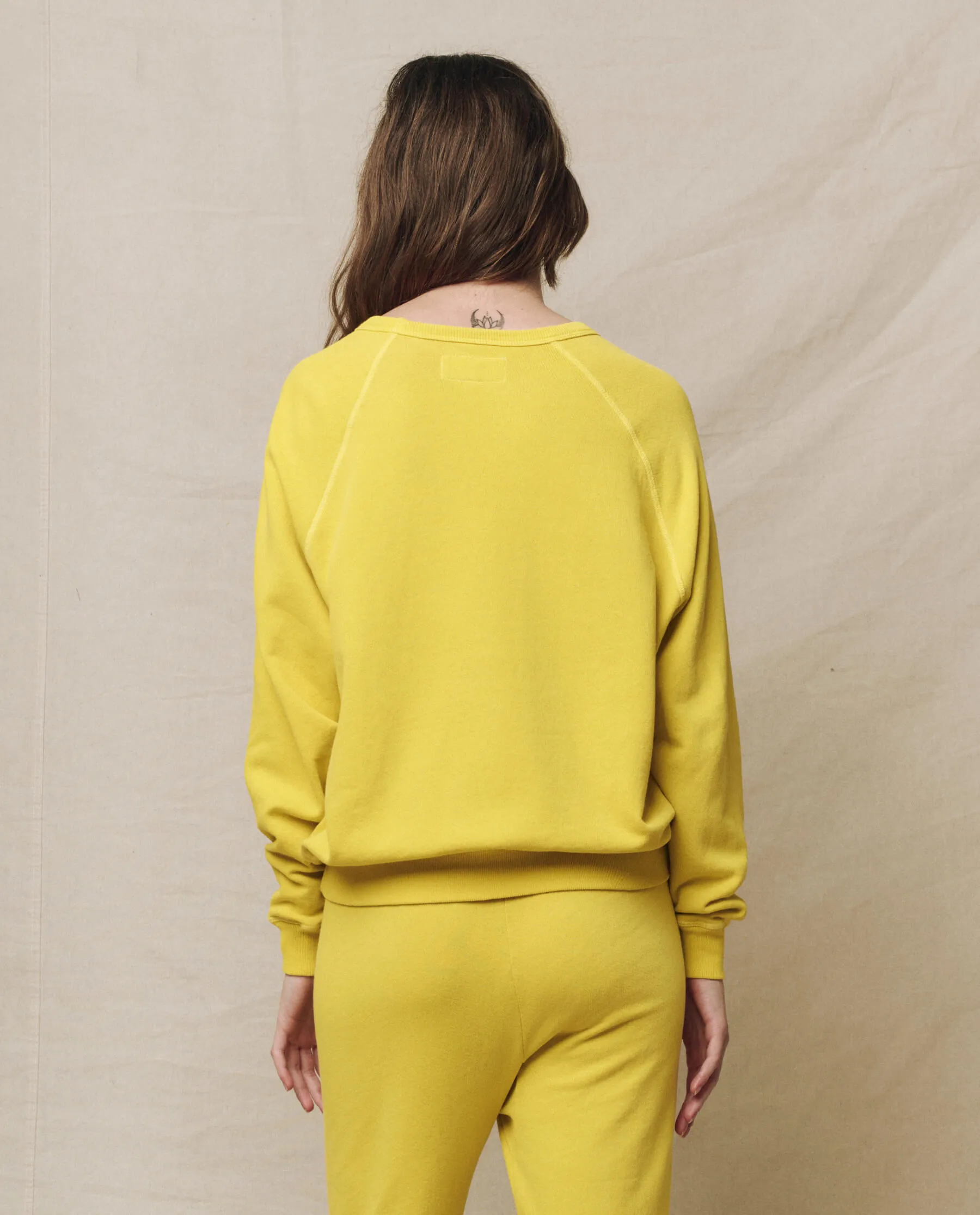 The College Sweatshirt. Solid -- Daffodil sold by THE GREAT. product image thumbnail 2