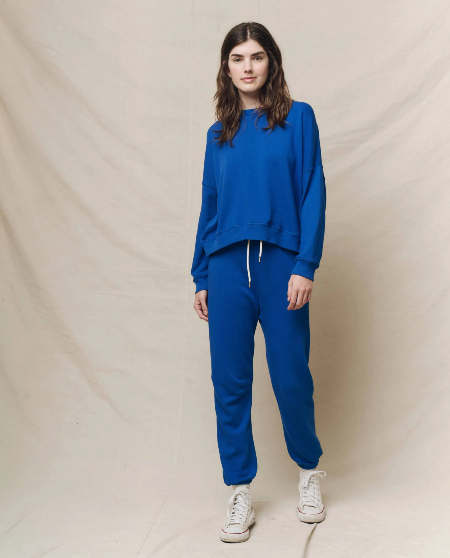The Teammate Sweatshirt. Solid -- Bright Cobalt sold by THE GREAT. product image thumbnail 4