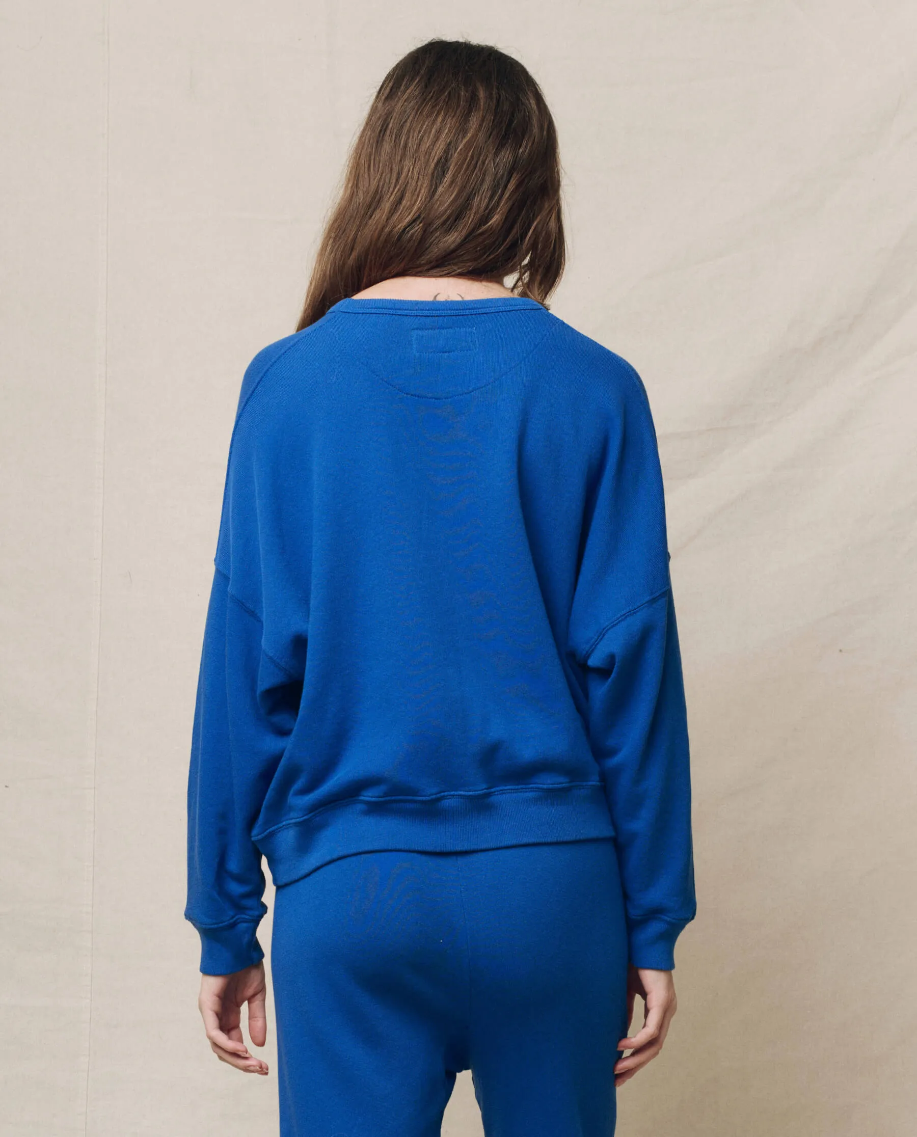 The Teammate Sweatshirt. Solid -- Bright Cobalt sold by THE GREAT. product image thumbnail 2