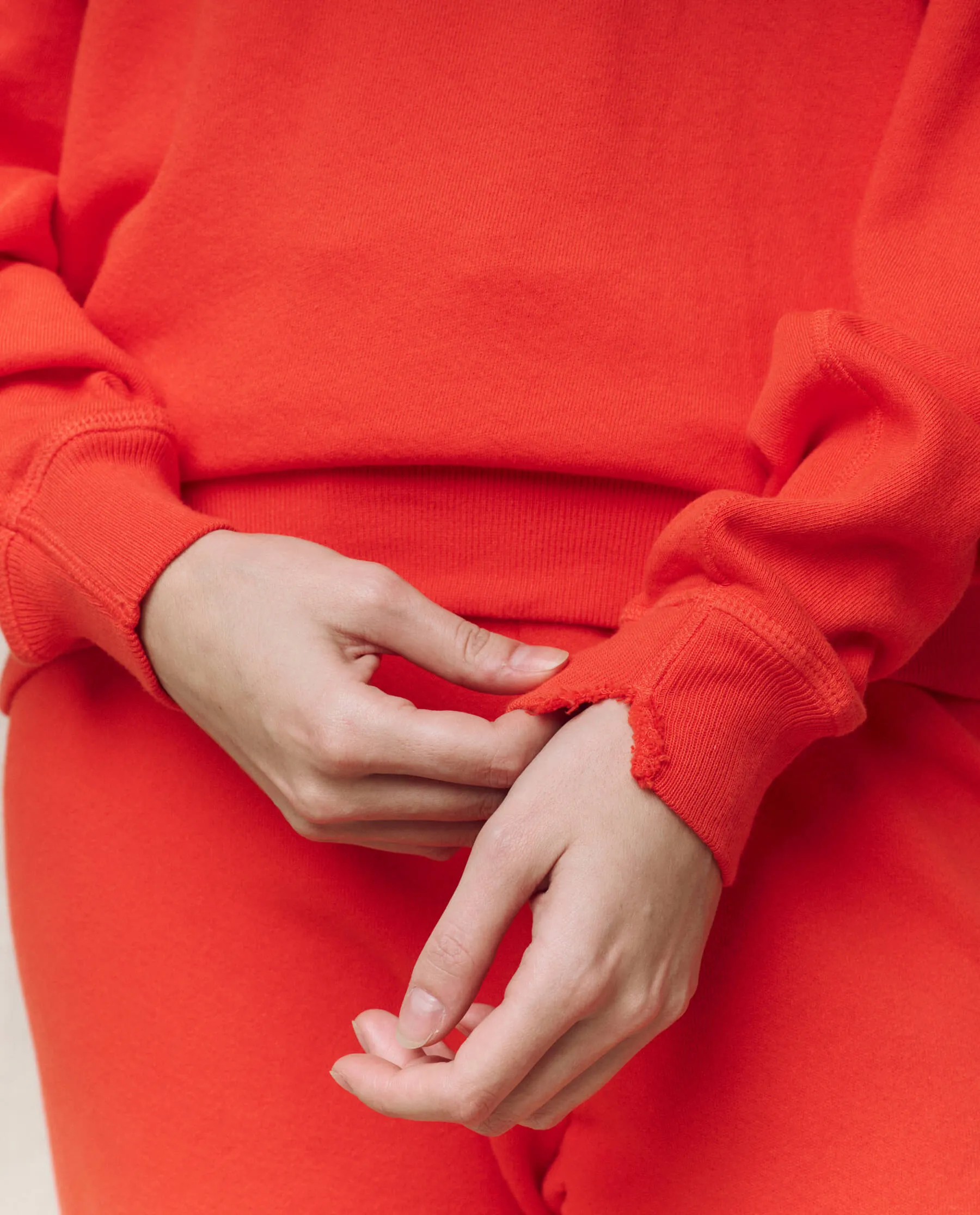 The College Sweatshirt. Solid -- Tart sold by THE GREAT. product image thumbnail 3