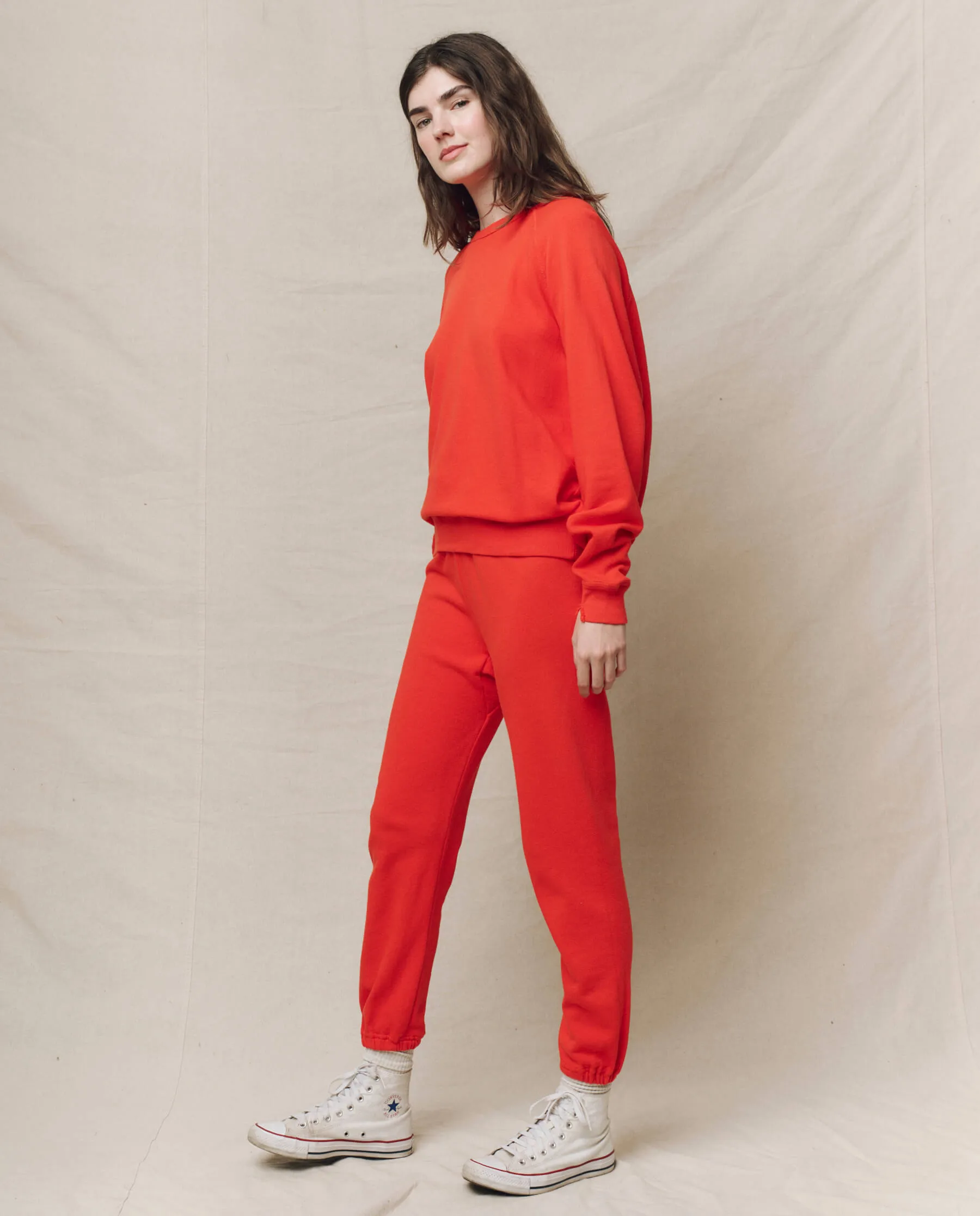 The College Sweatshirt. Solid -- Tart sold by THE GREAT. product image thumbnail 4