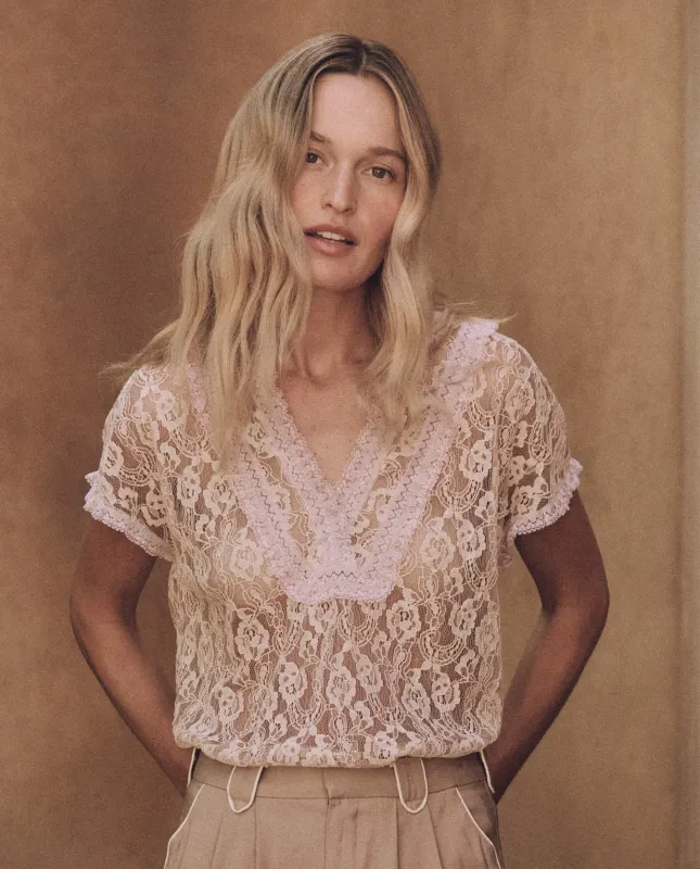 The Ballad Top. -- Vintage Blush sold by THE GREAT.