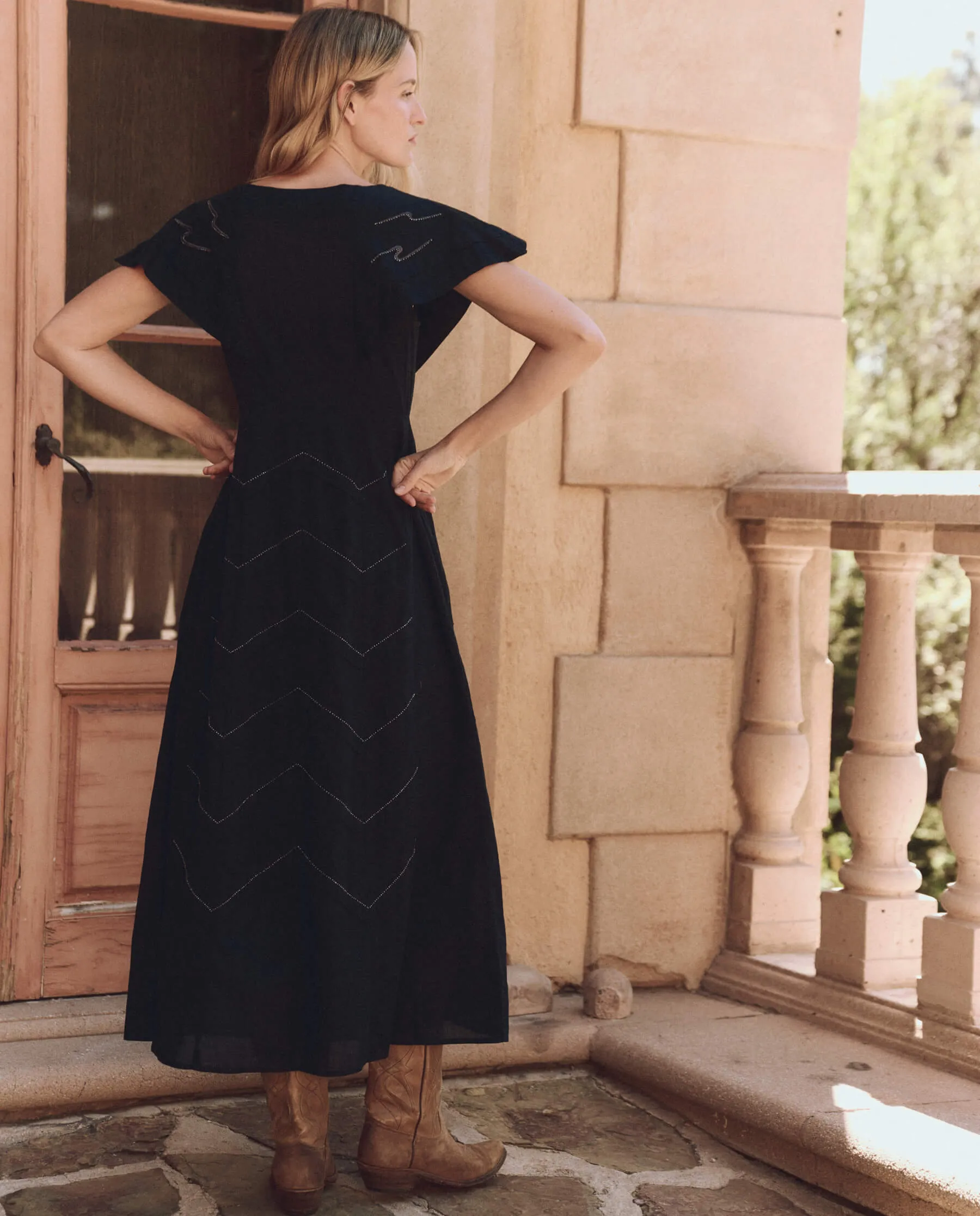 The Beaded Partridge Dress. -- Black sold by THE GREAT. product image thumbnail 2