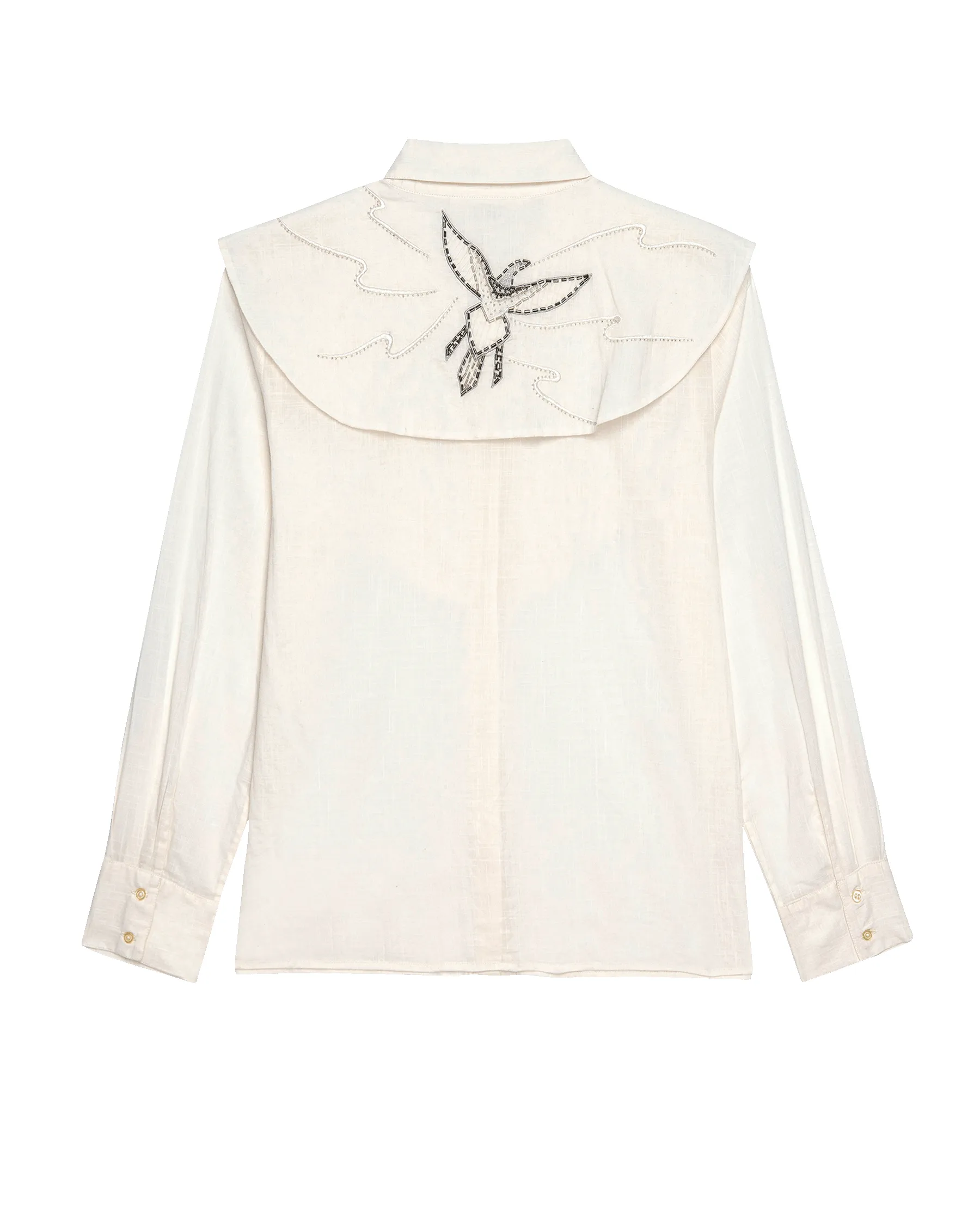 The Beaded Partridge Top. -- Cream sold by THE GREAT. product image thumbnail 5