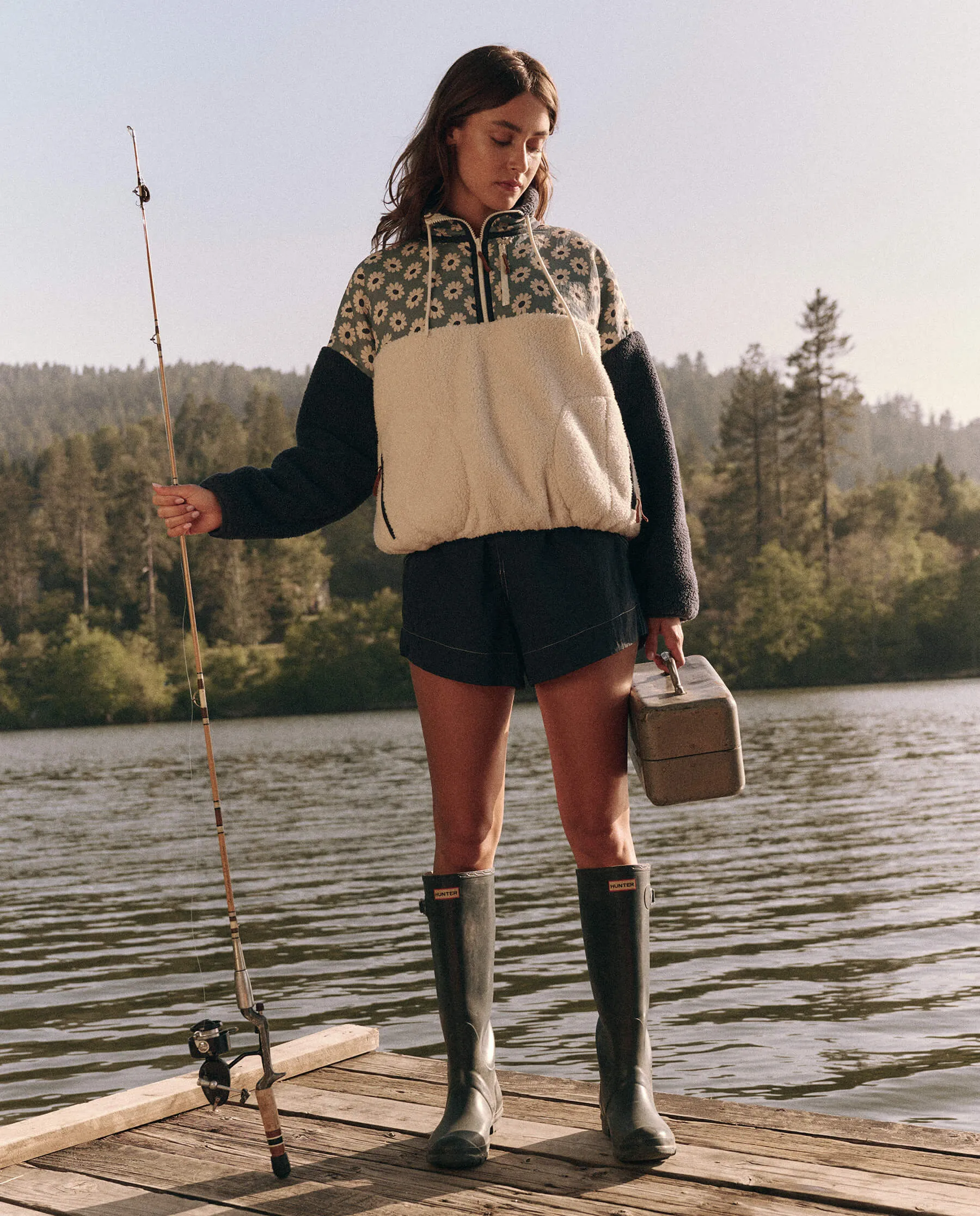 The Plush Terrain Half-Zip. -- Falling Daisy Colorblock sold by THE GREAT. product image thumbnail 4