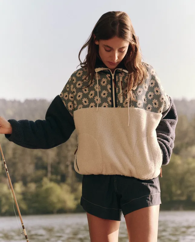 The Plush Terrain Half-Zip. -- Falling Daisy Colorblock sold by THE GREAT.