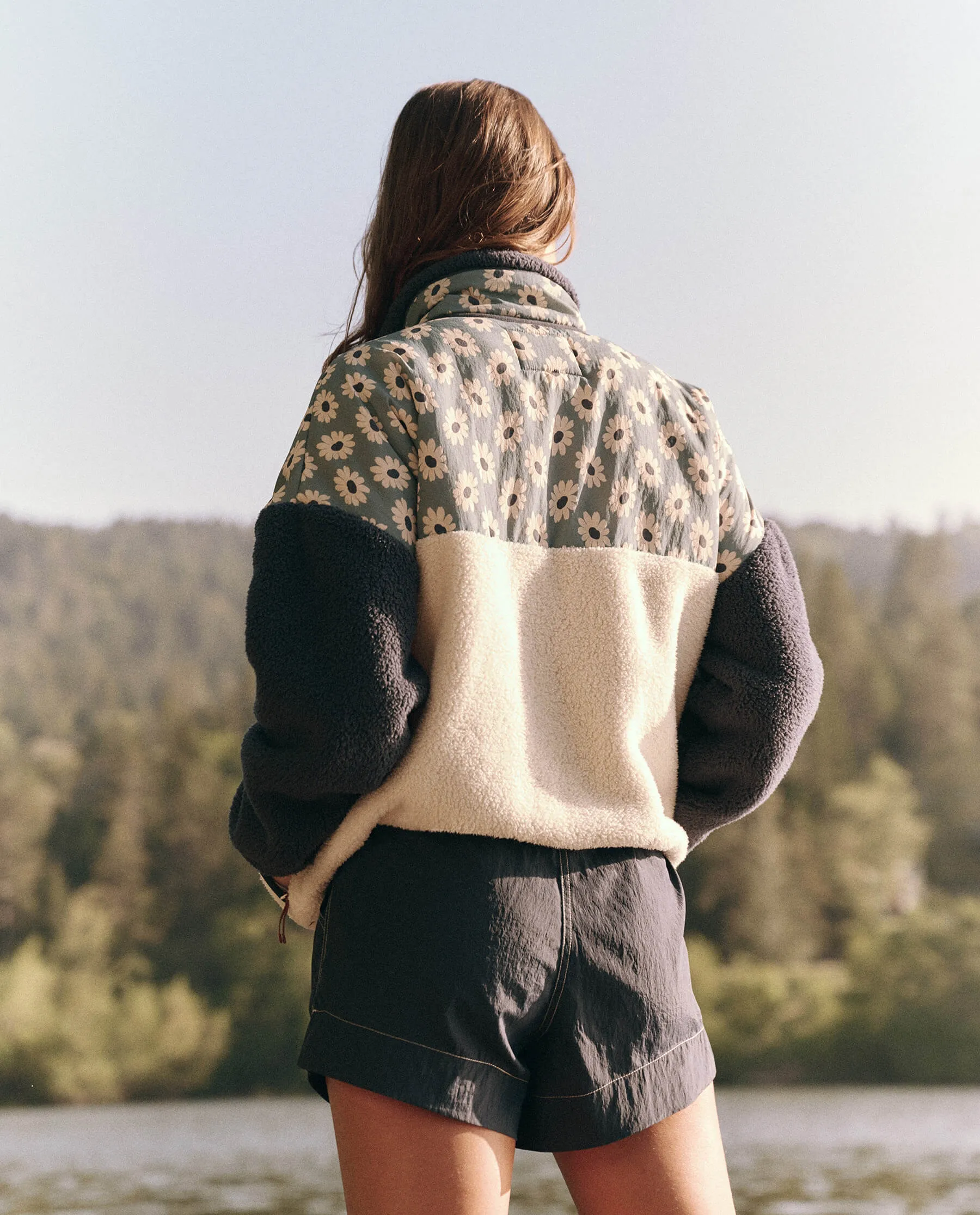 The Plush Terrain Half-Zip. -- Falling Daisy Colorblock sold by THE GREAT. product image thumbnail 2